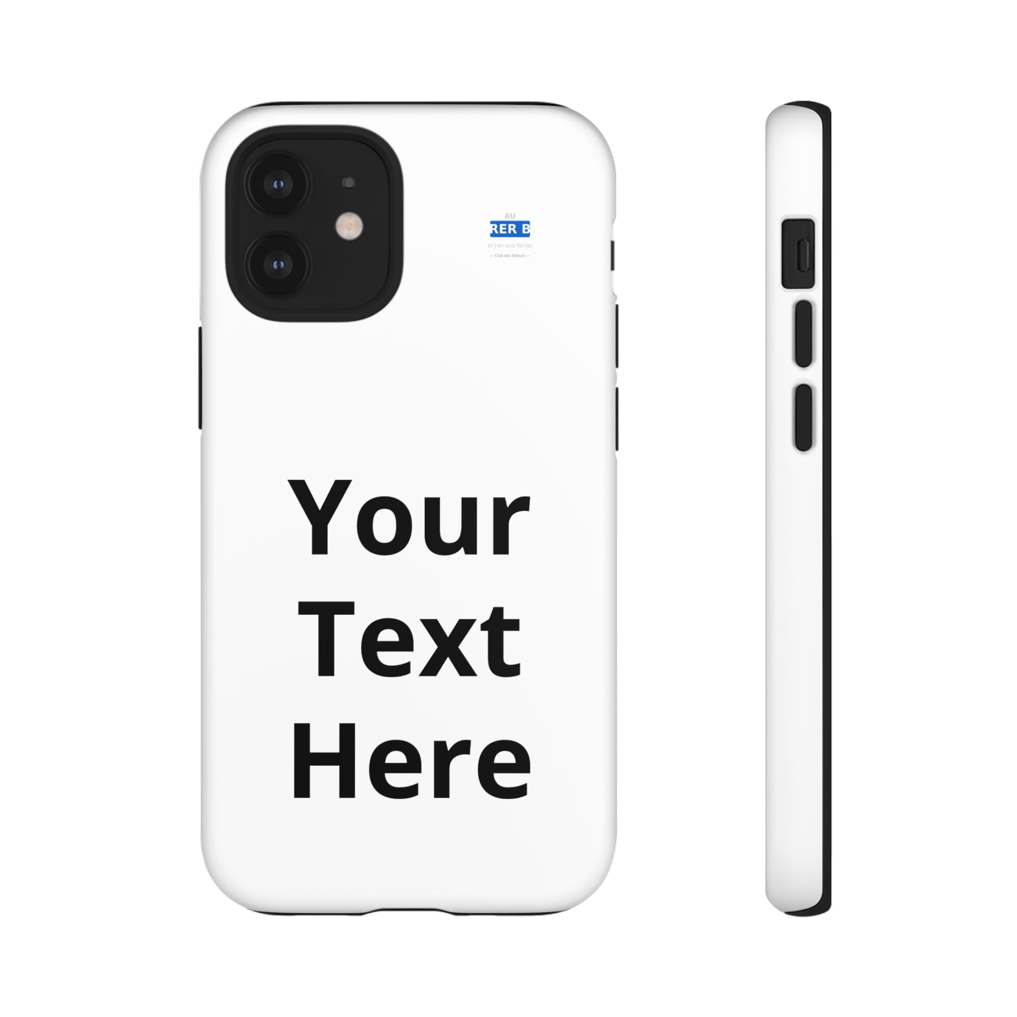 Personalized Tough Phone Case — Custom Text Protective iPhone Case