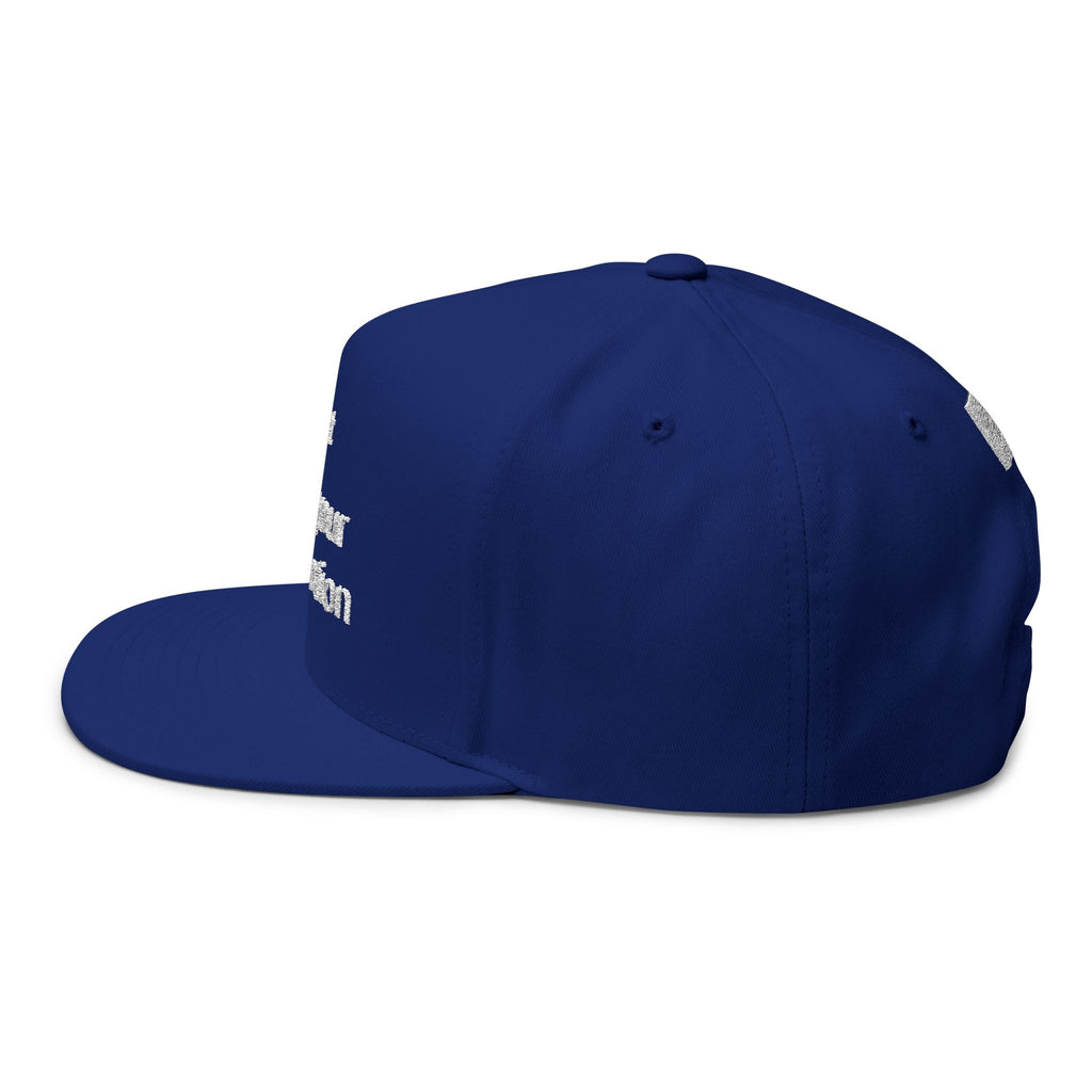 Custom Embroidered Flat Bill Cap — Personalized Text Snapback
