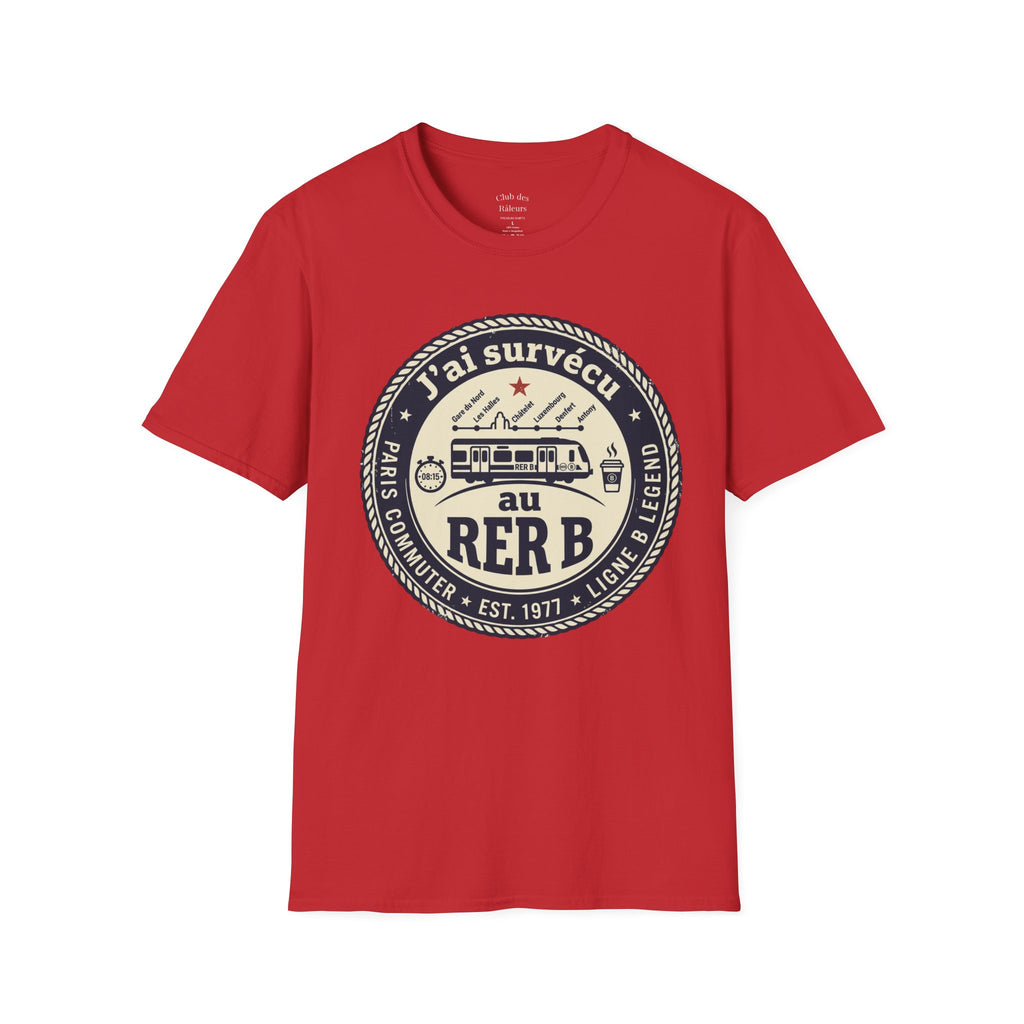 J'ai survécu au RER B T-Shirt — Paris Commuter Vintage Train Tee