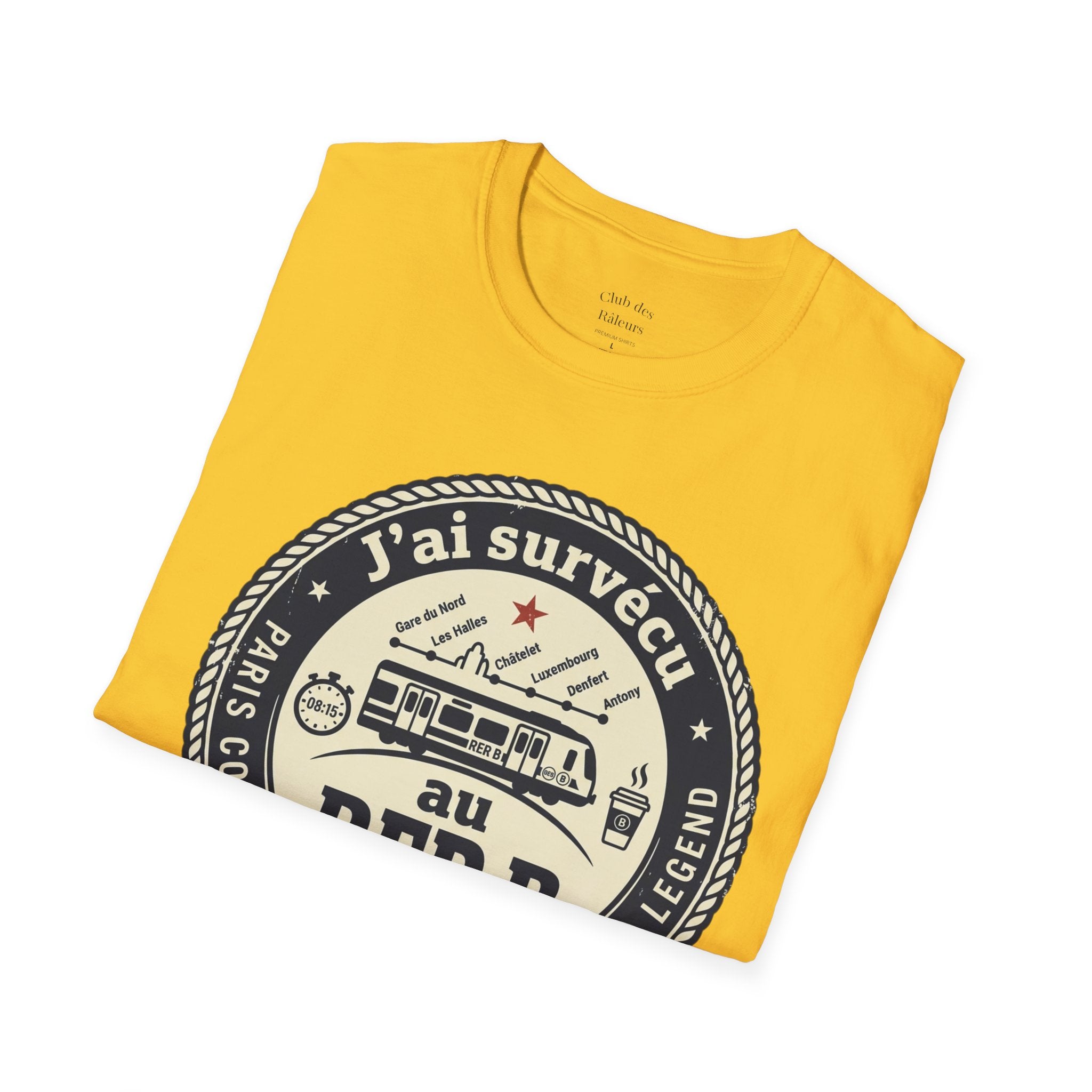 J'ai survécu au RER B T-Shirt — Paris Commuter Vintage Train Tee