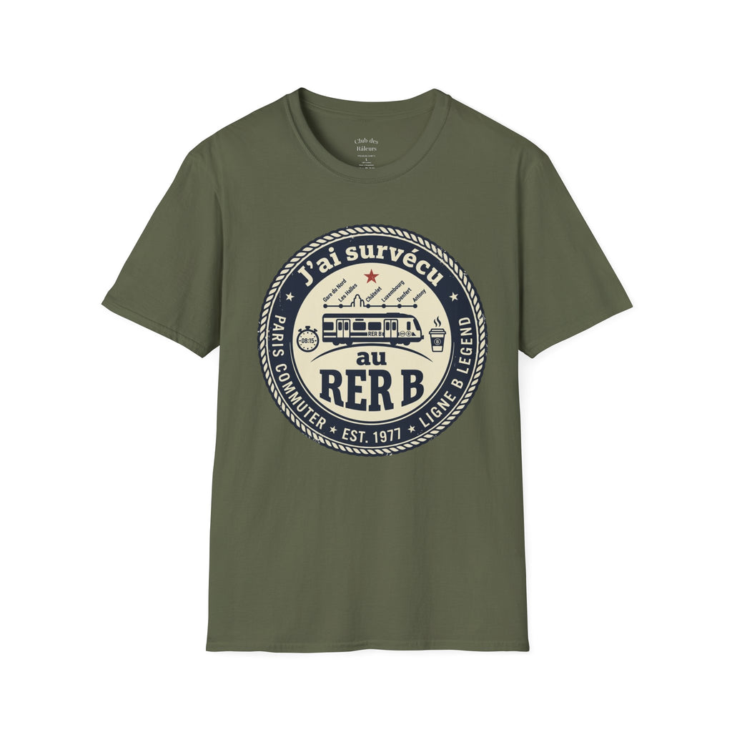 J'ai survécu au RER B T-Shirt — Paris Commuter Vintage Train Tee