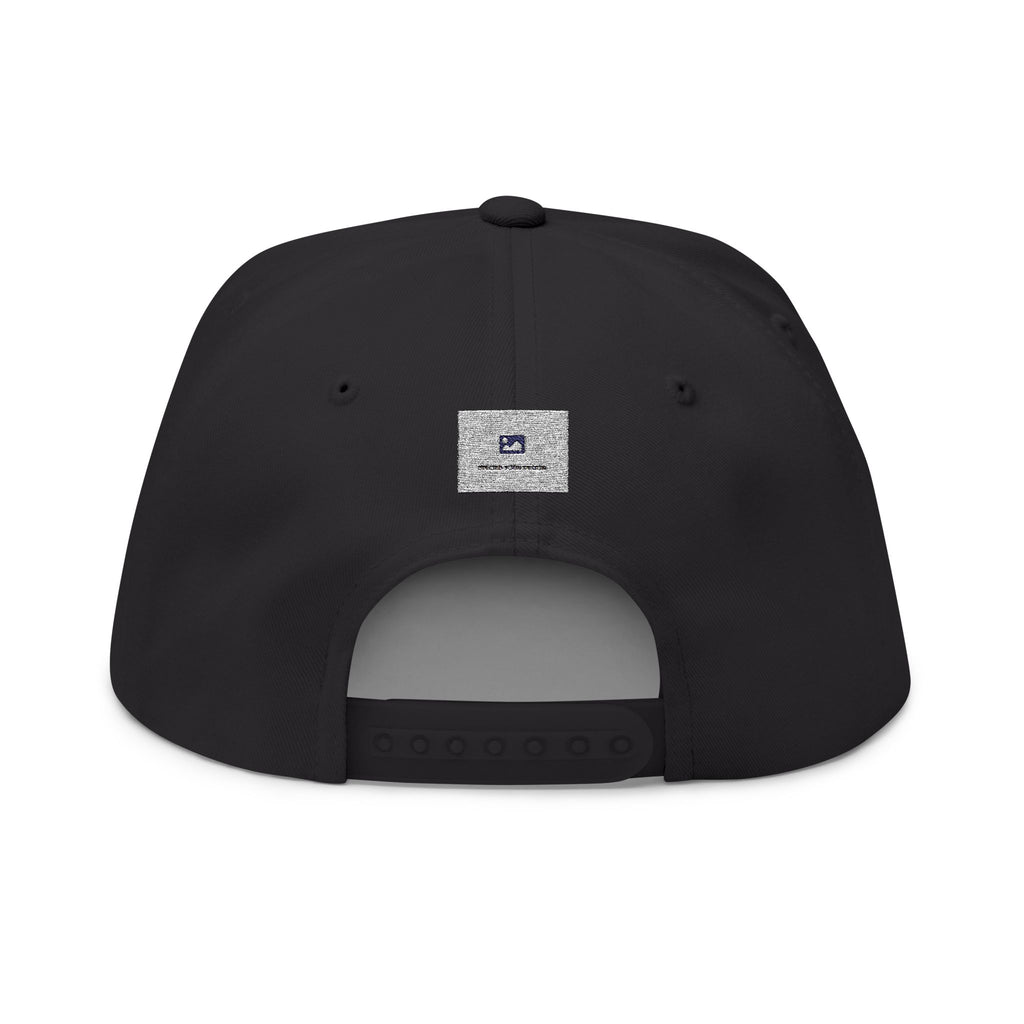Custom Embroidered Flat Bill Cap — Personalized Text Snapback