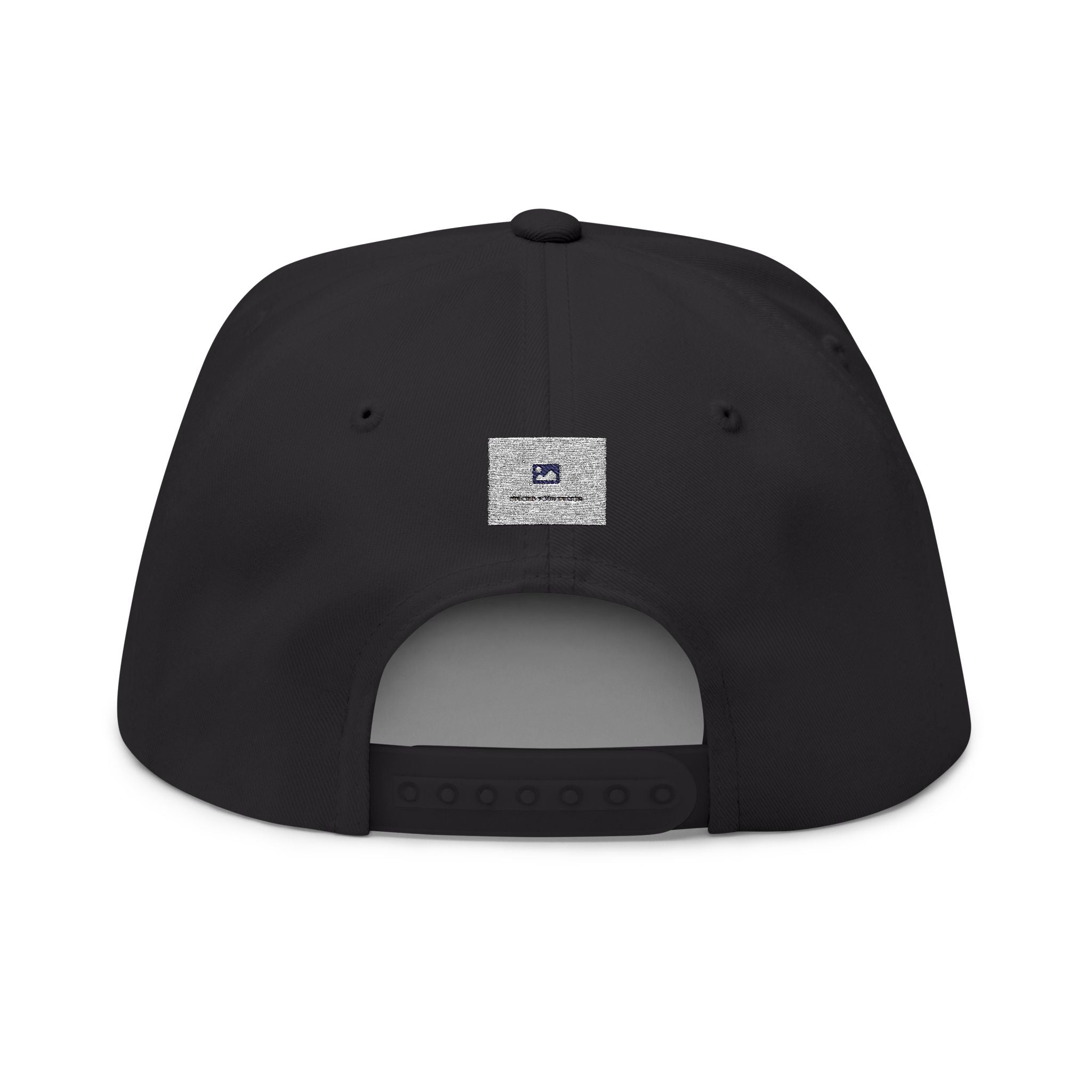 Custom Embroidered Flat Bill Cap — Personalized Text Snapback