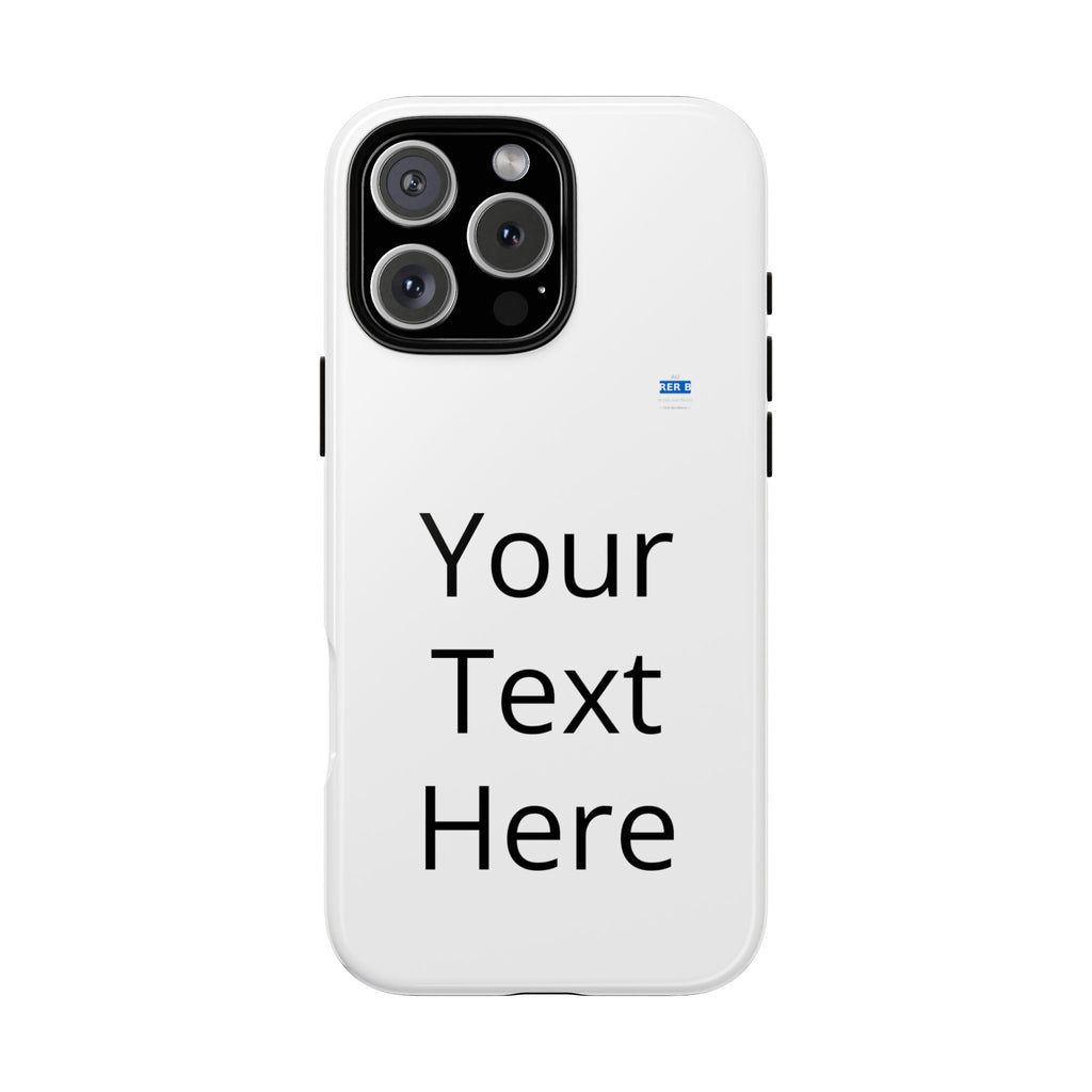 Personalized Tough Phone Case — Custom Text Protective iPhone Case