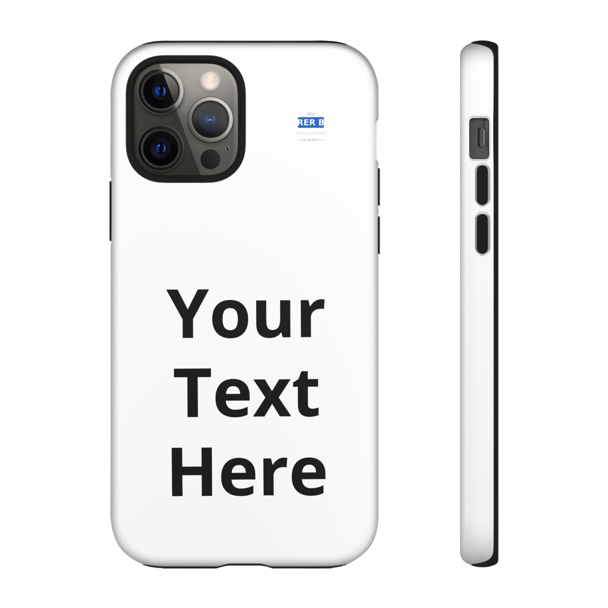 Personalized Tough Phone Case — Custom Text Protective iPhone Case