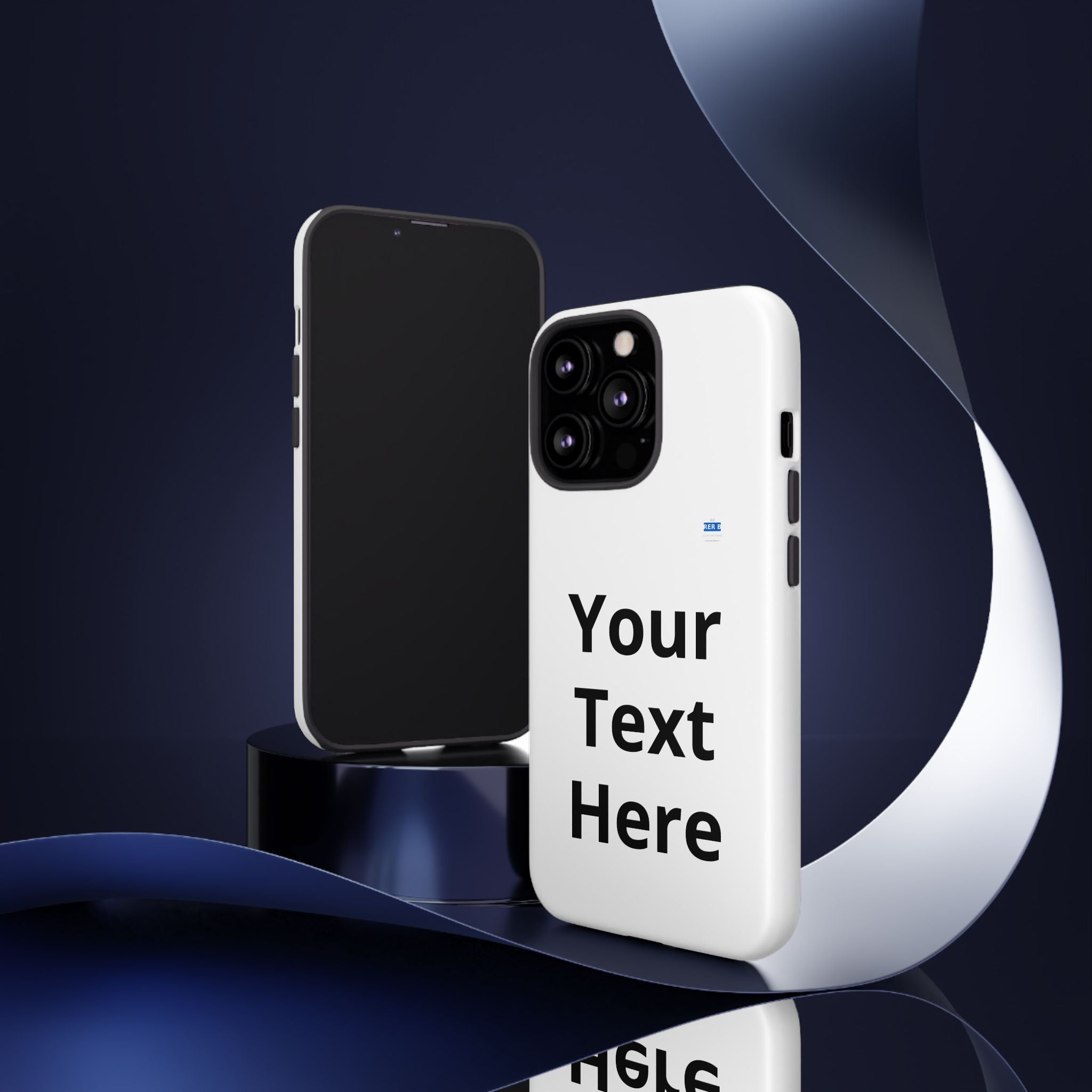 Personalized Tough Phone Case — Custom Text Protective iPhone Case