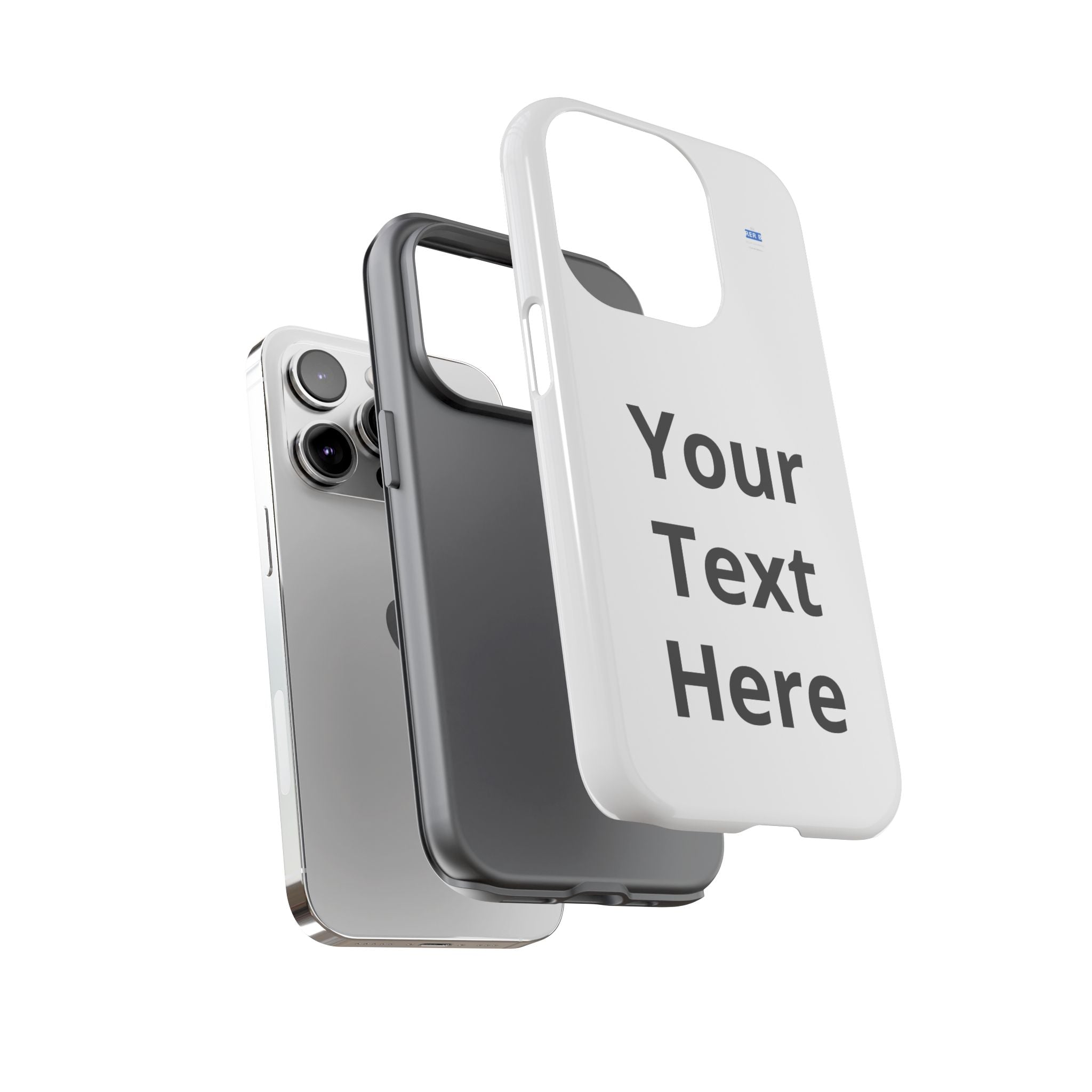 Personalized Tough Phone Case — Custom Text Protective iPhone Case