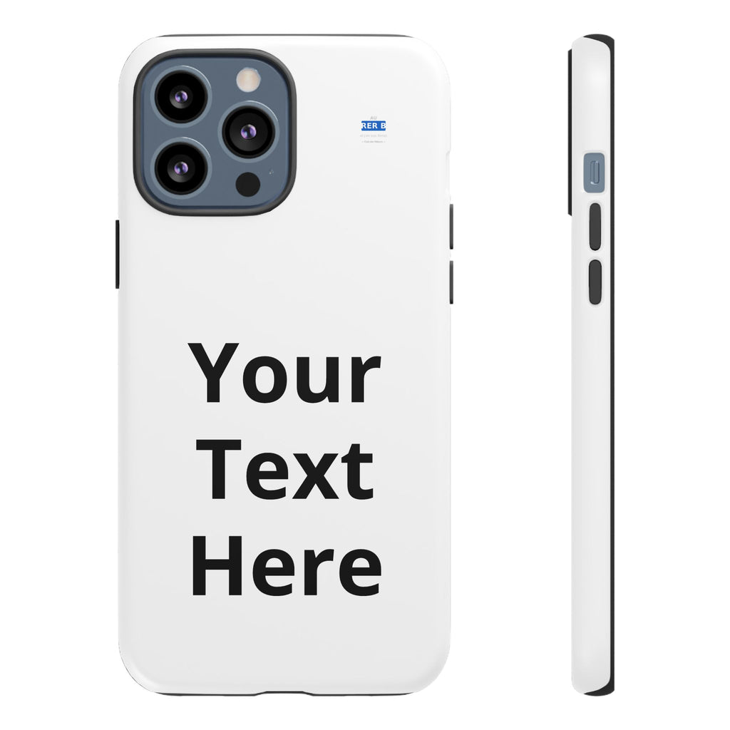 Personalized Tough Phone Case — Custom Text Protective iPhone Case