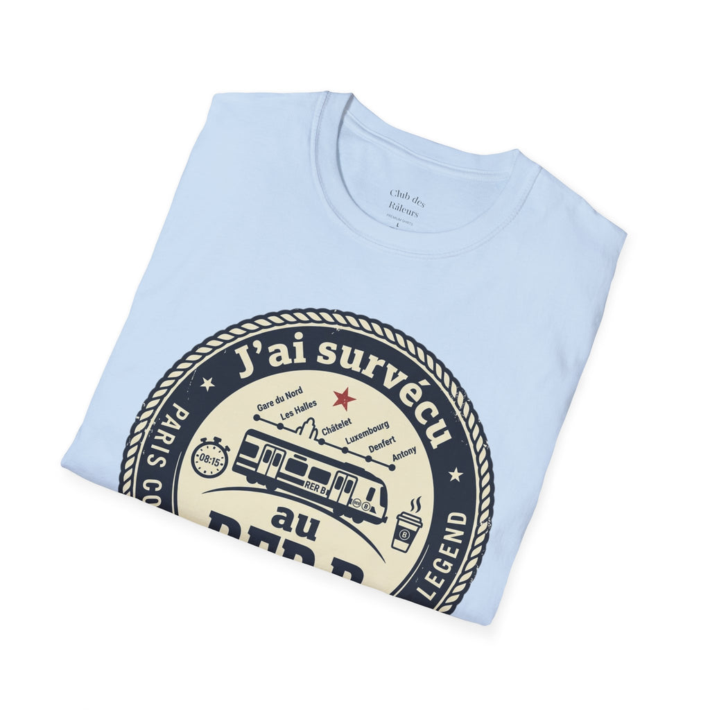 J'ai survécu au RER B T-Shirt — Paris Commuter Vintage Train Tee