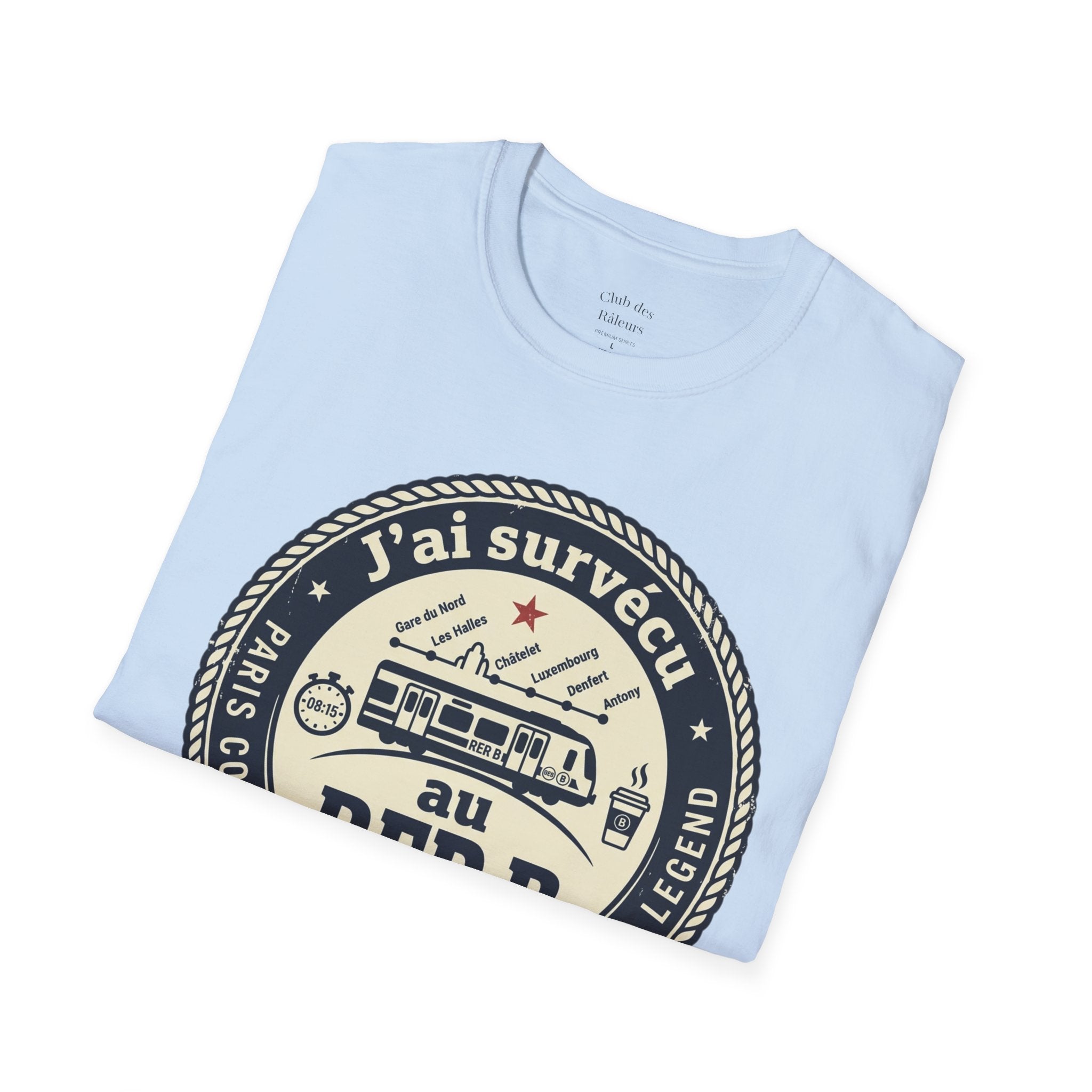 J'ai survécu au RER B T-Shirt — Paris Commuter Vintage Train Tee