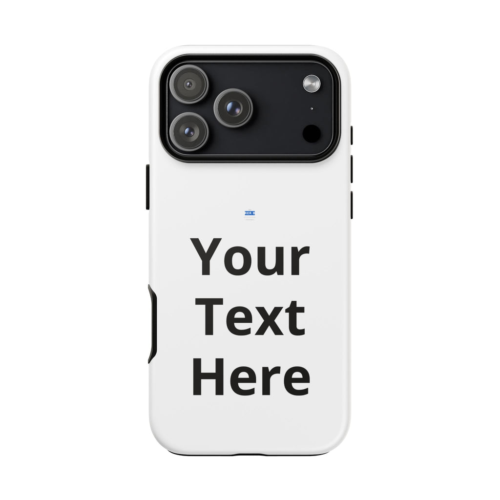 Personalized Tough Phone Case — Custom Text Protective iPhone Case