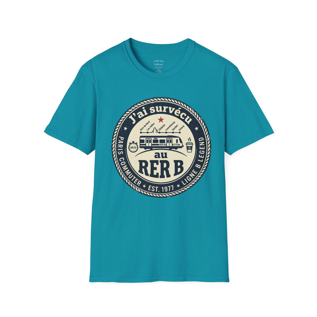 J'ai survécu au RER B T-Shirt — Paris Commuter Vintage Train Tee
