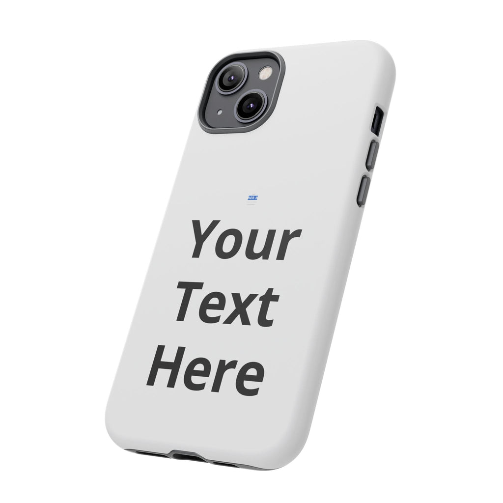 Personalized Tough Phone Case — Custom Text Protective iPhone Case
