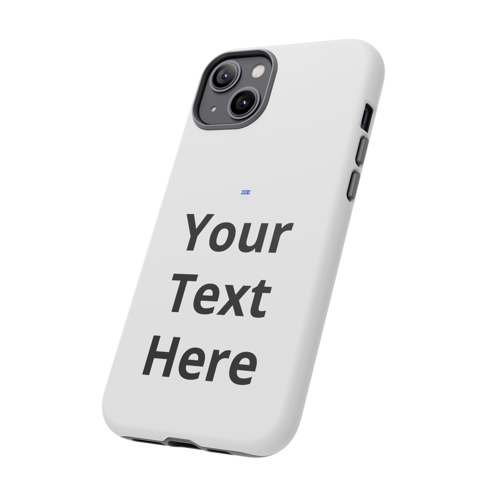 Personalized Tough Phone Case — Custom Text Protective iPhone Case