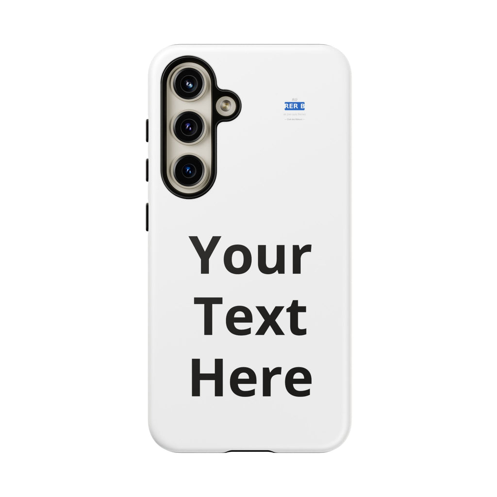 Personalized Tough Phone Case — Custom Text Protective iPhone Case