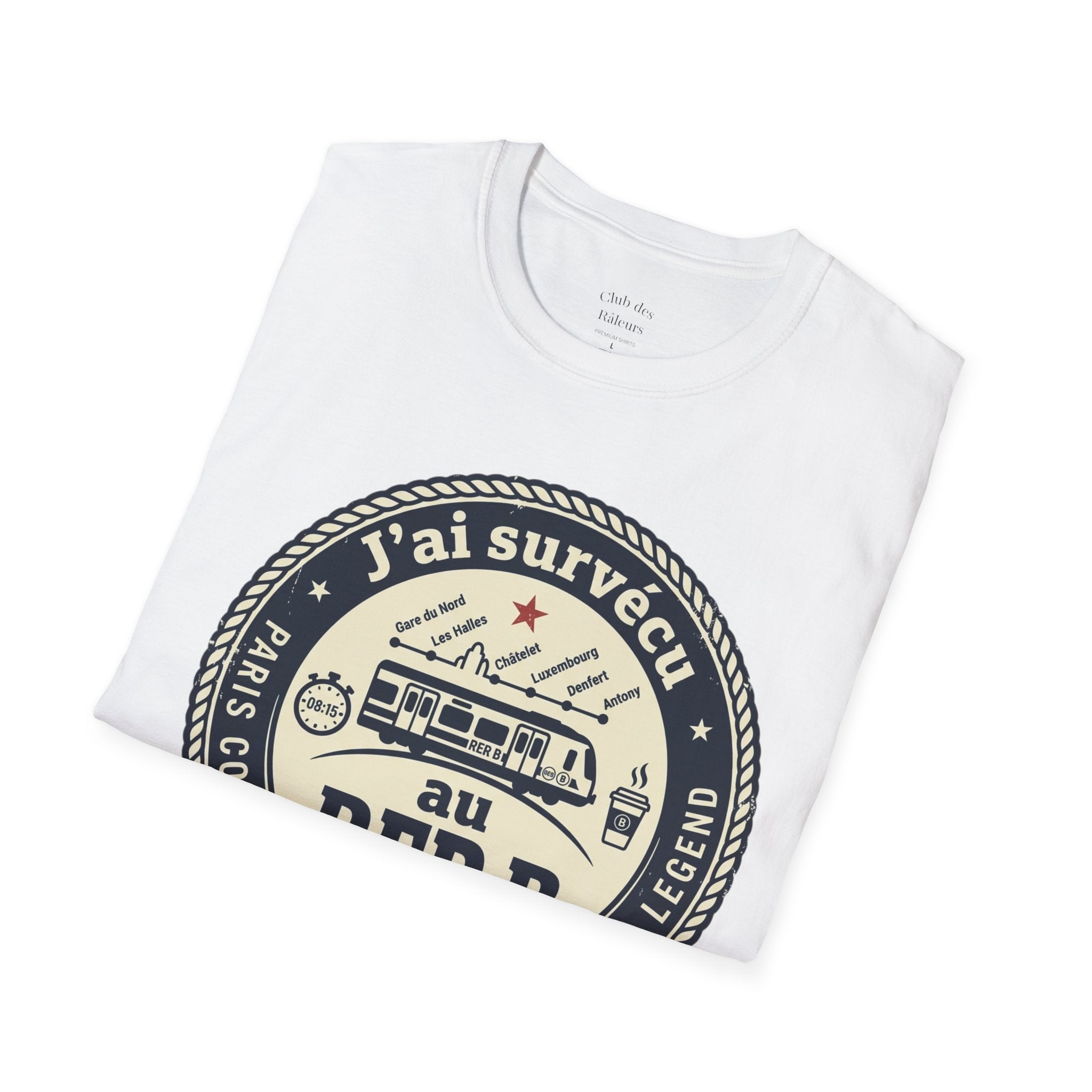J'ai survécu au RER B T-Shirt — Paris Commuter Vintage Train Tee