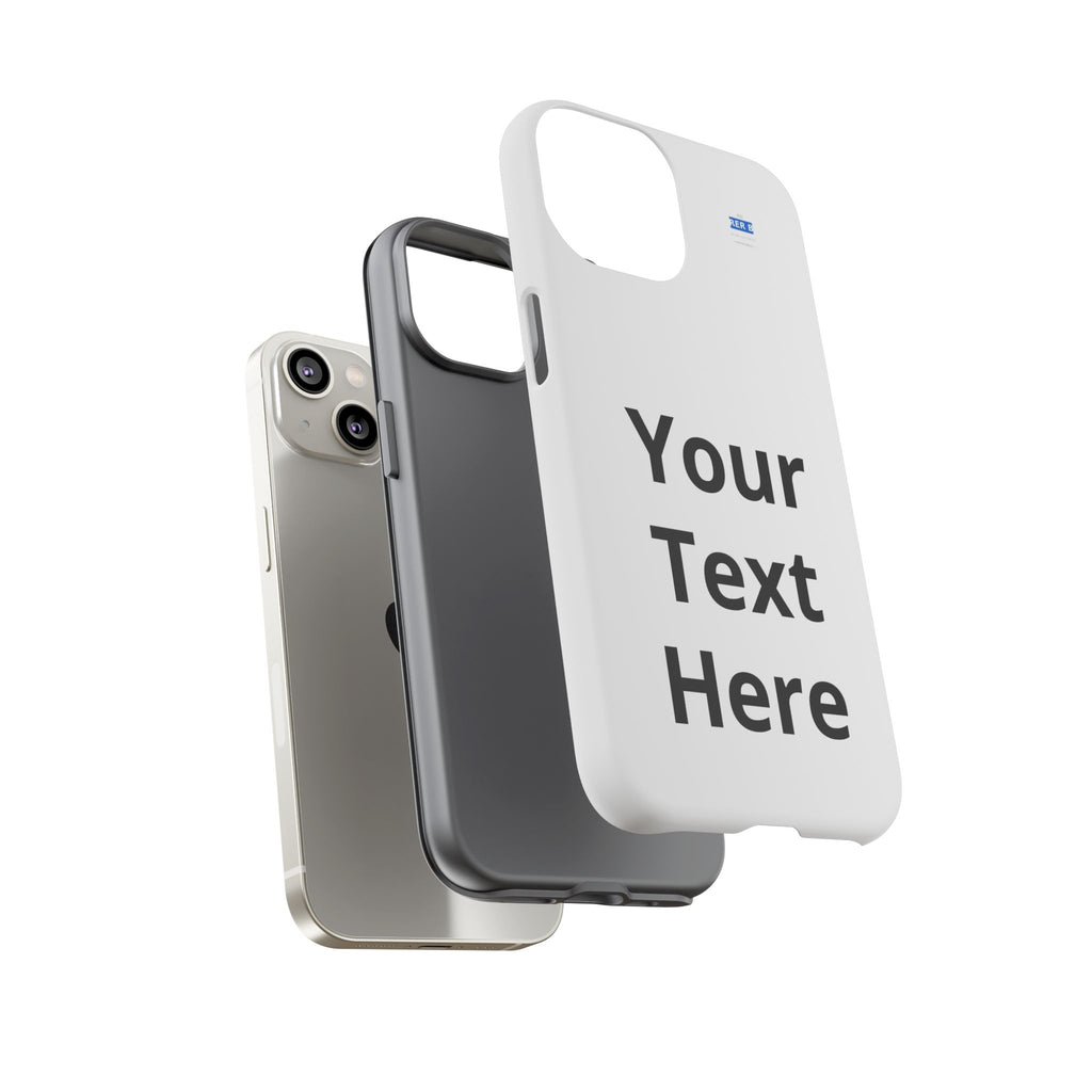 Personalized Tough Phone Case — Custom Text Protective iPhone Case