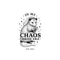 In My Chaos Bride Era Sticker | Engaged Bride Slogan, Vintage Script