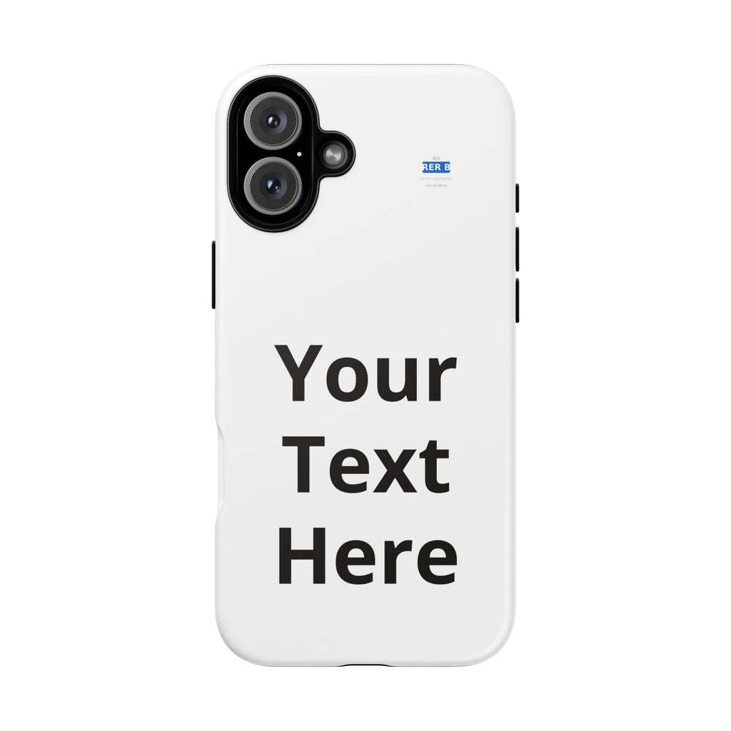 Personalized Tough Phone Case — Custom Text Protective iPhone Case