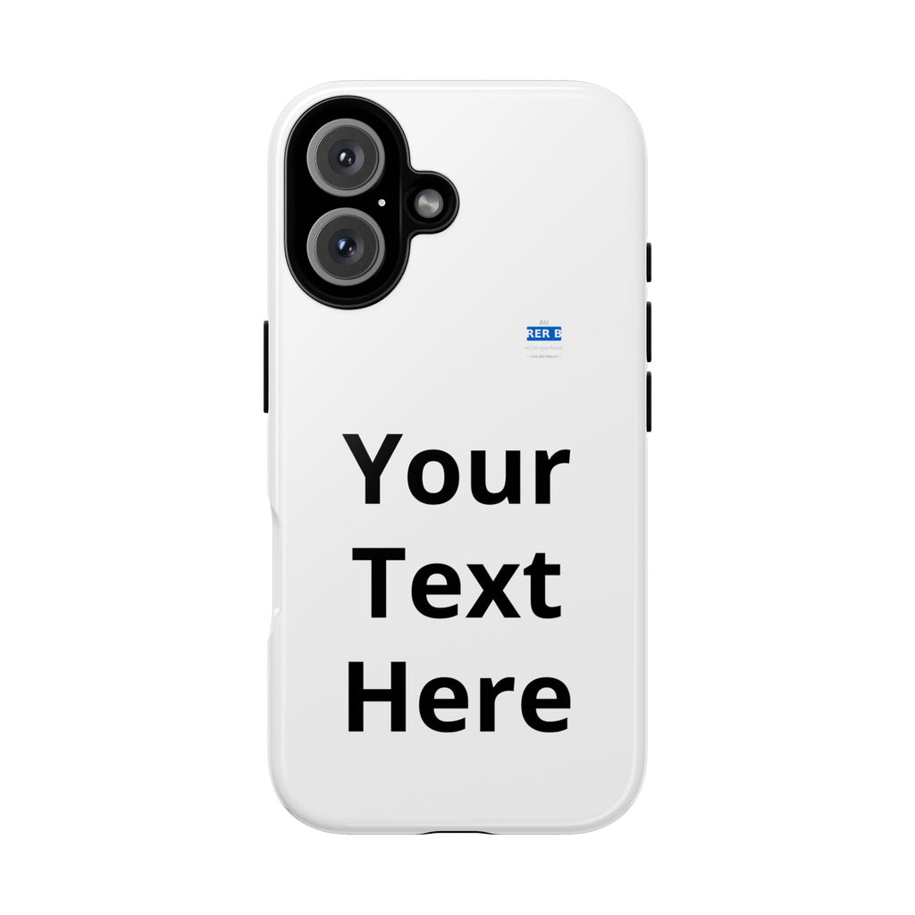 Personalized Tough Phone Case — Custom Text Protective iPhone Case