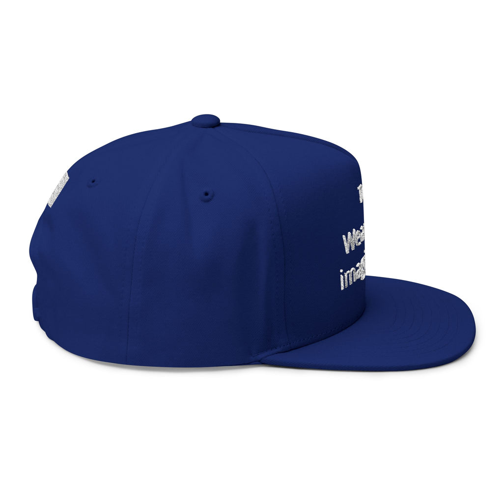 Custom Embroidered Flat Bill Cap — Personalized Text Snapback