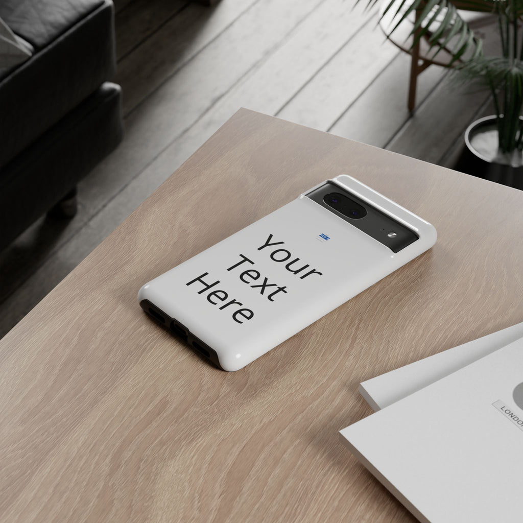 Personalized Tough Phone Case — Custom Text Protective iPhone Case