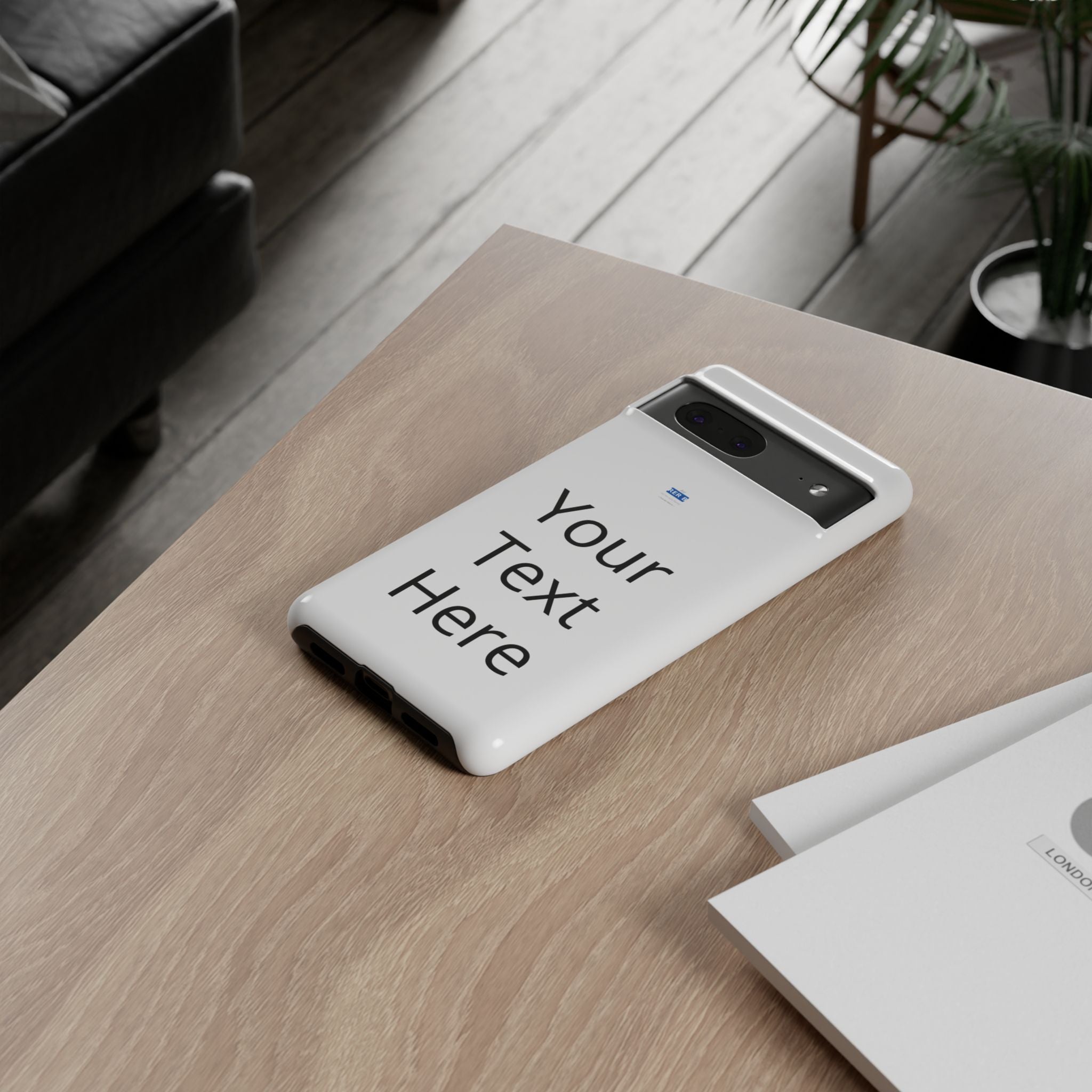 Personalized Tough Phone Case — Custom Text Protective iPhone Case