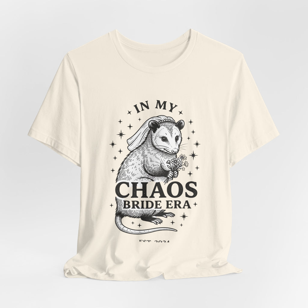In My Chaos Bride Era Tee | Engaged Bride Slogan, Vintage Script