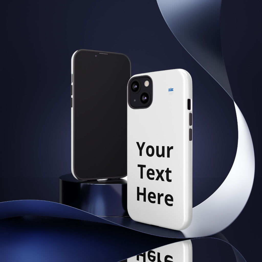Personalized Tough Phone Case — Custom Text Protective iPhone Case