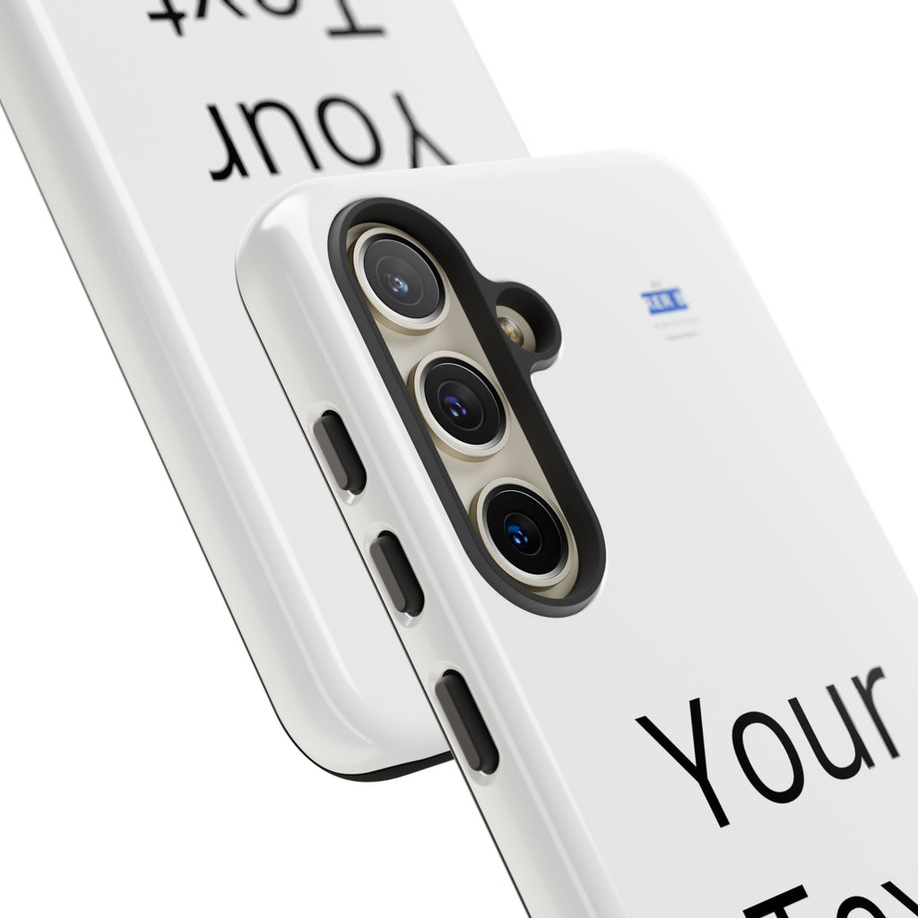 Personalized Tough Phone Case — Custom Text Protective iPhone Case