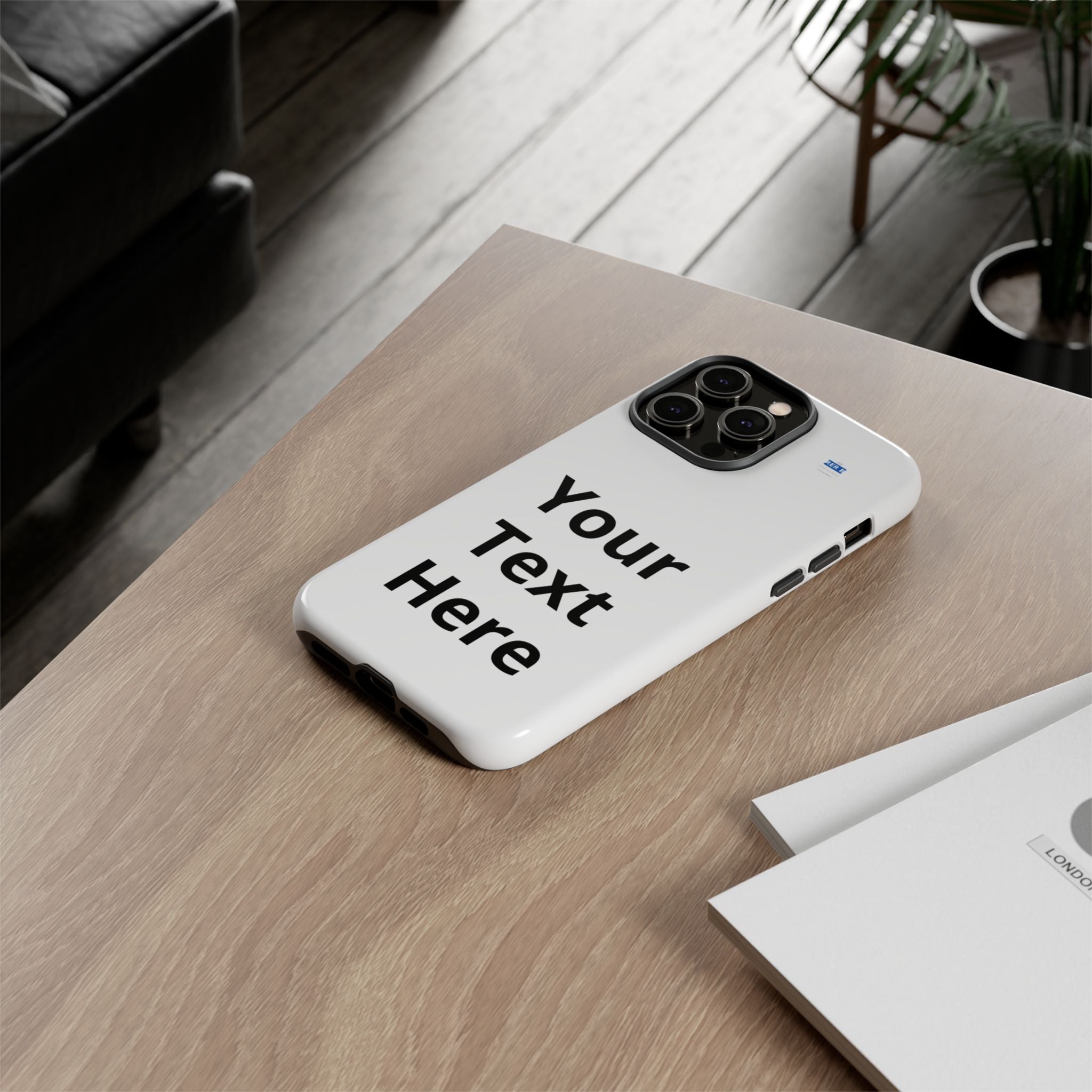 Personalized Tough Phone Case — Custom Text Protective iPhone Case