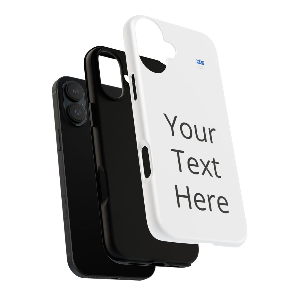 Personalized Tough Phone Case — Custom Text Protective iPhone Case