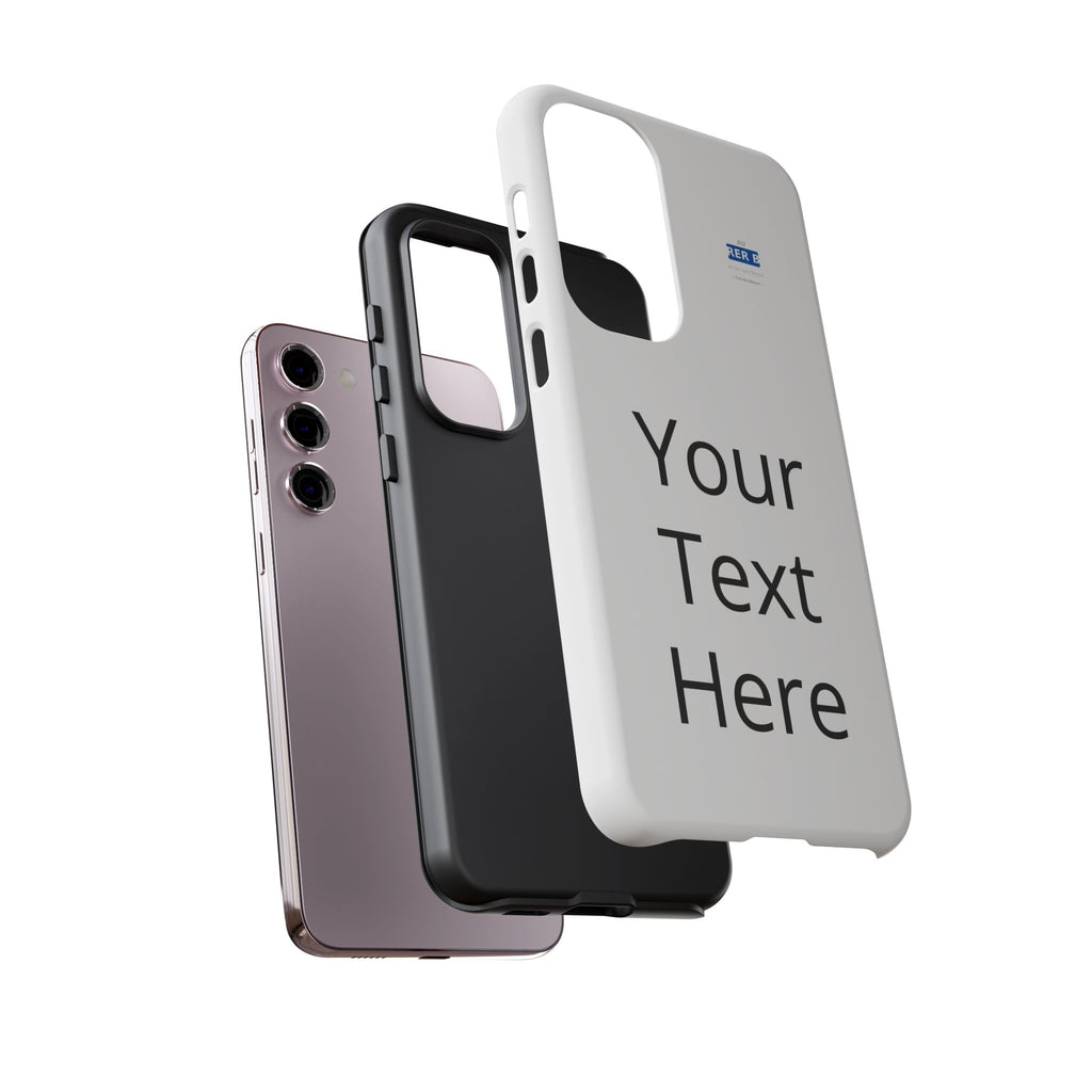 Personalized Tough Phone Case — Custom Text Protective iPhone Case
