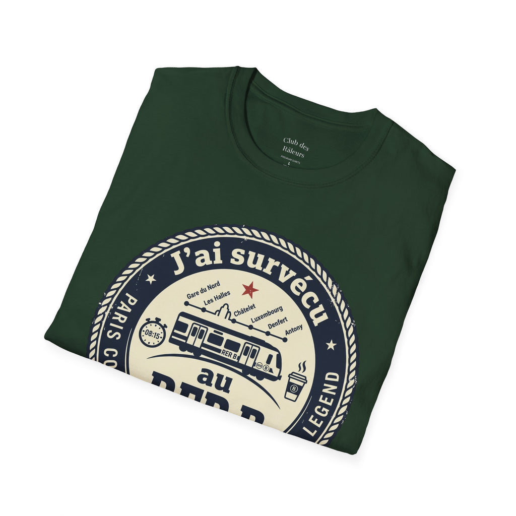 J'ai survécu au RER B T-Shirt — Paris Commuter Vintage Train Tee