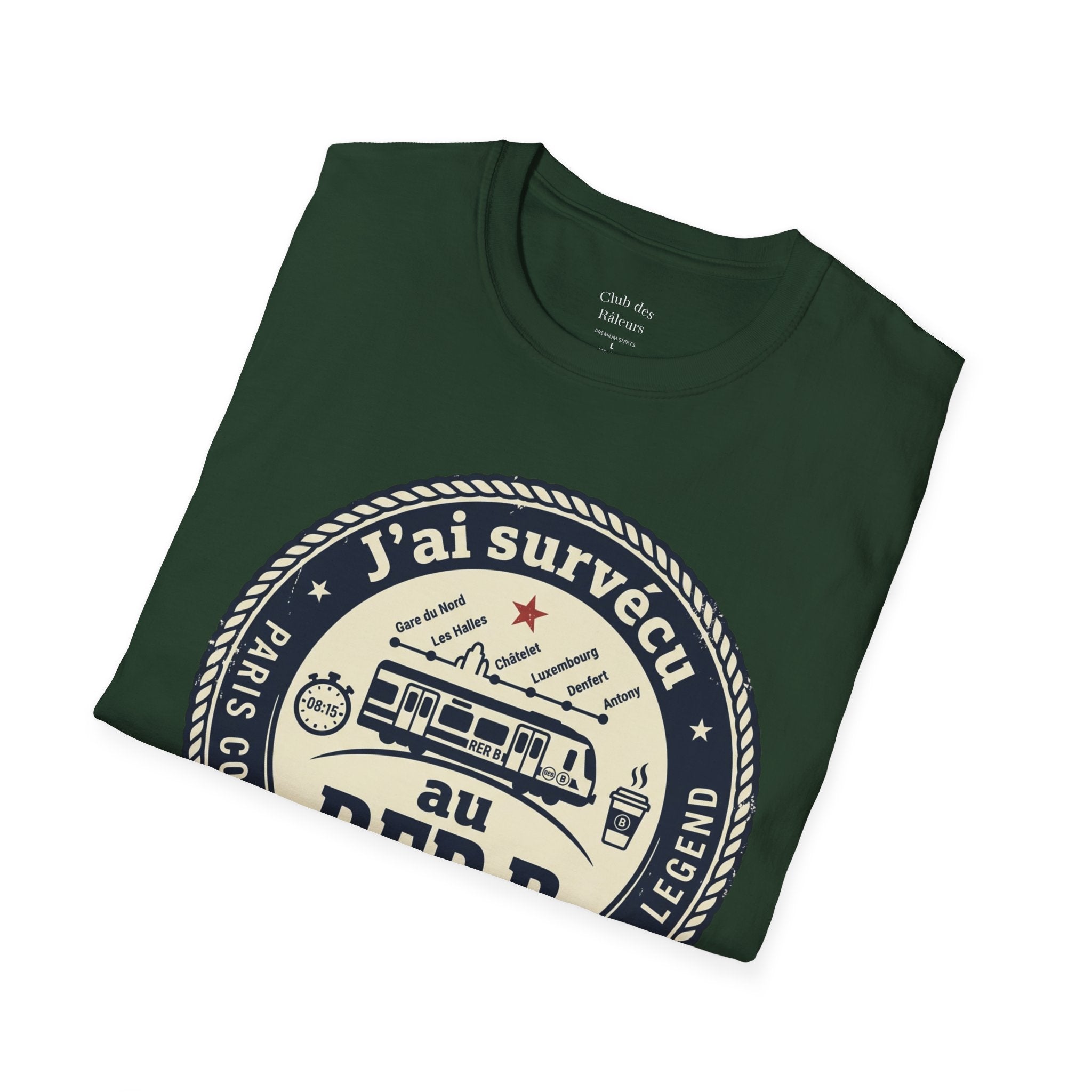 J'ai survécu au RER B T-Shirt — Paris Commuter Vintage Train Tee