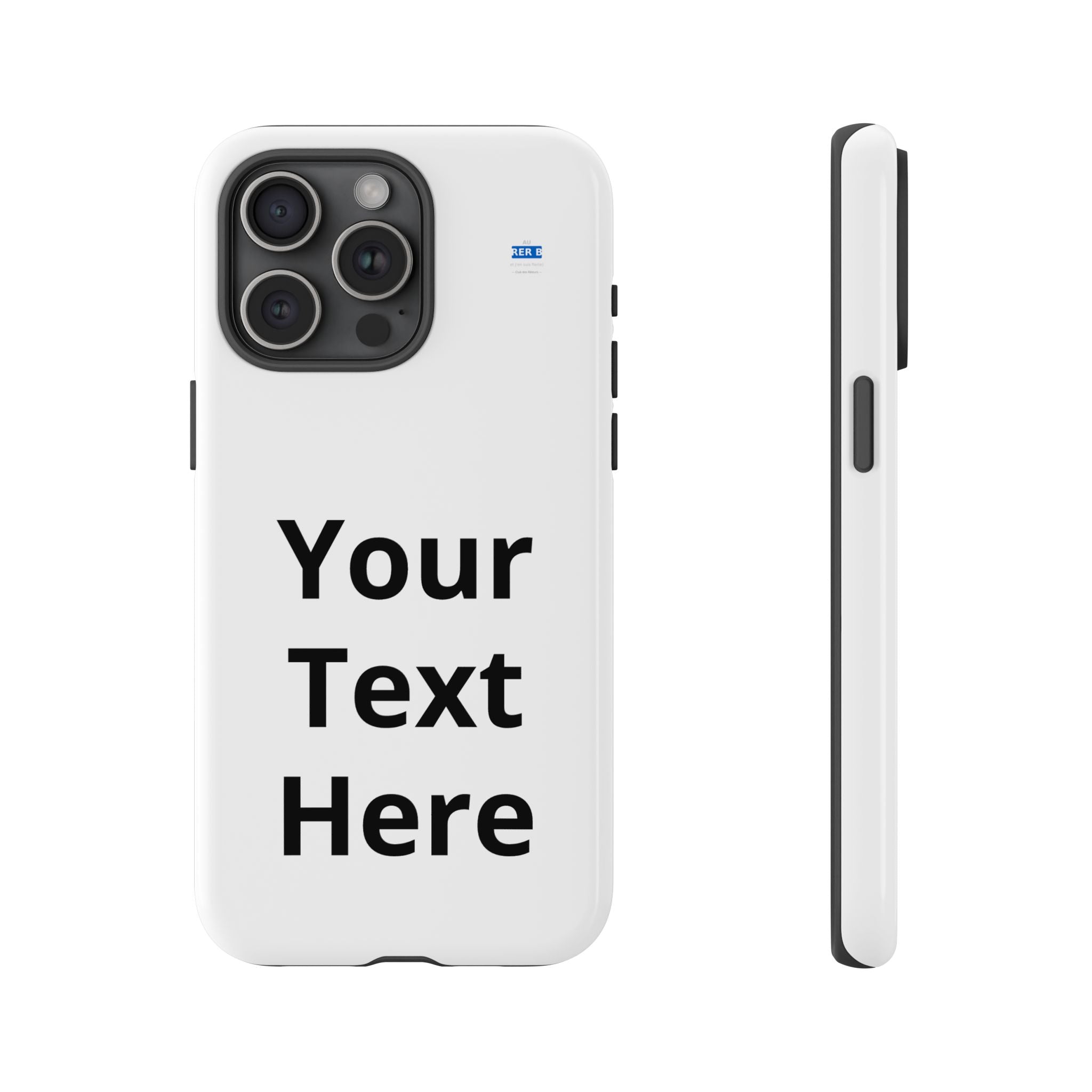 Personalized Tough Phone Case — Custom Text Protective iPhone Case