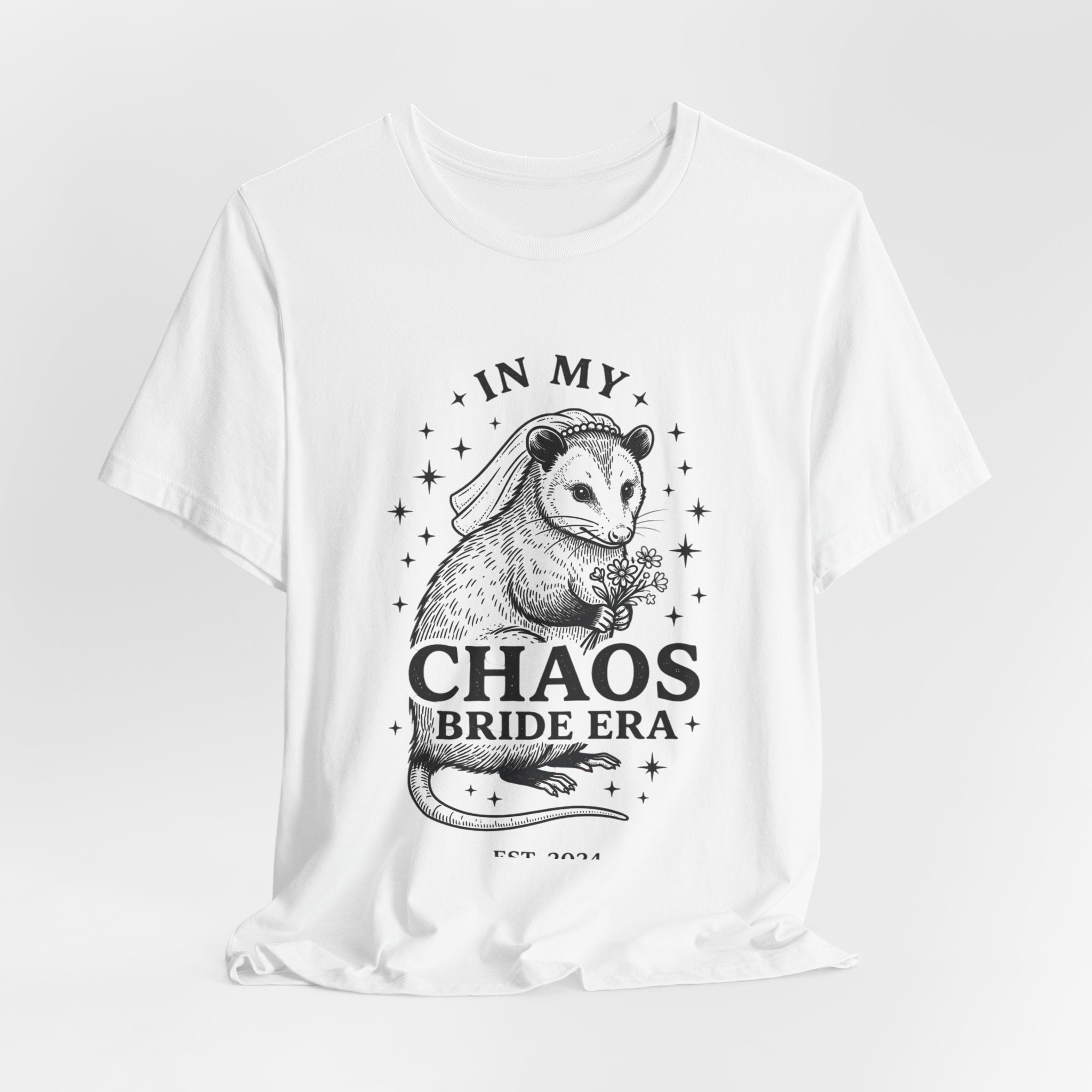 In My Chaos Bride Era Tee | Engaged Bride Slogan, Vintage Script