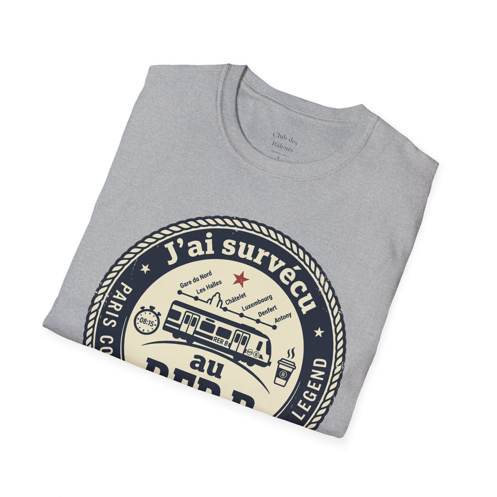 J'ai survécu au RER B T-Shirt — Paris Commuter Vintage Train Tee