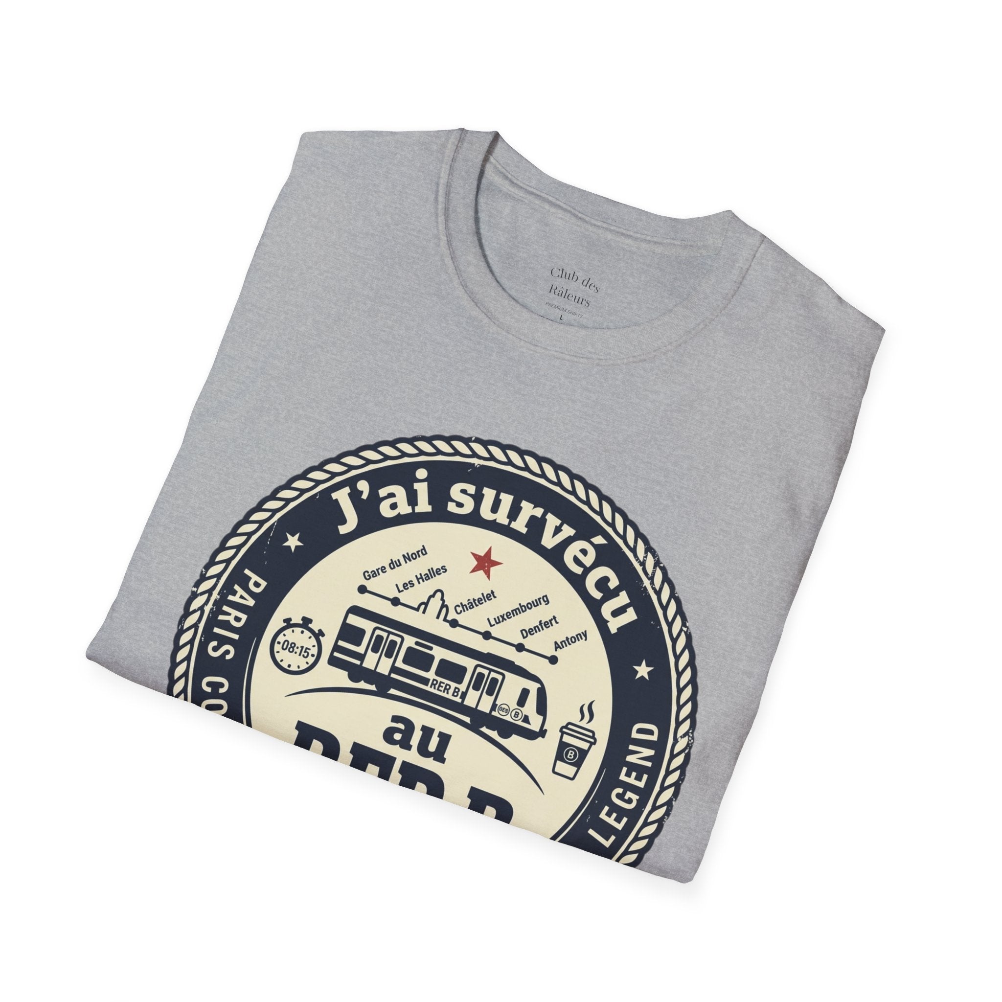 J'ai survécu au RER B T-Shirt — Paris Commuter Vintage Train Tee