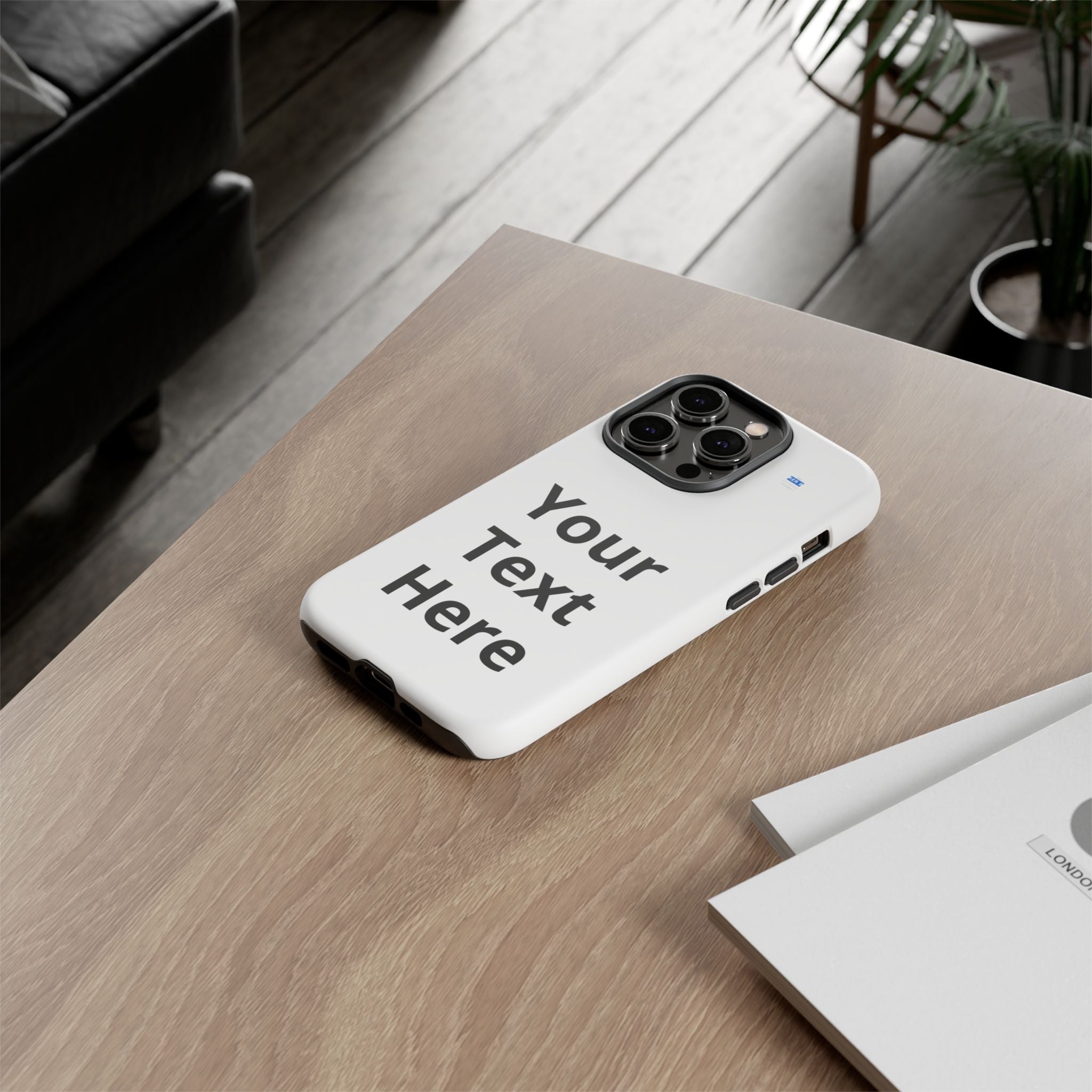 Personalized Tough Phone Case — Custom Text Protective iPhone Case