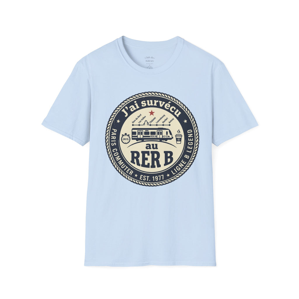 J'ai survécu au RER B T-Shirt — Paris Commuter Vintage Train Tee