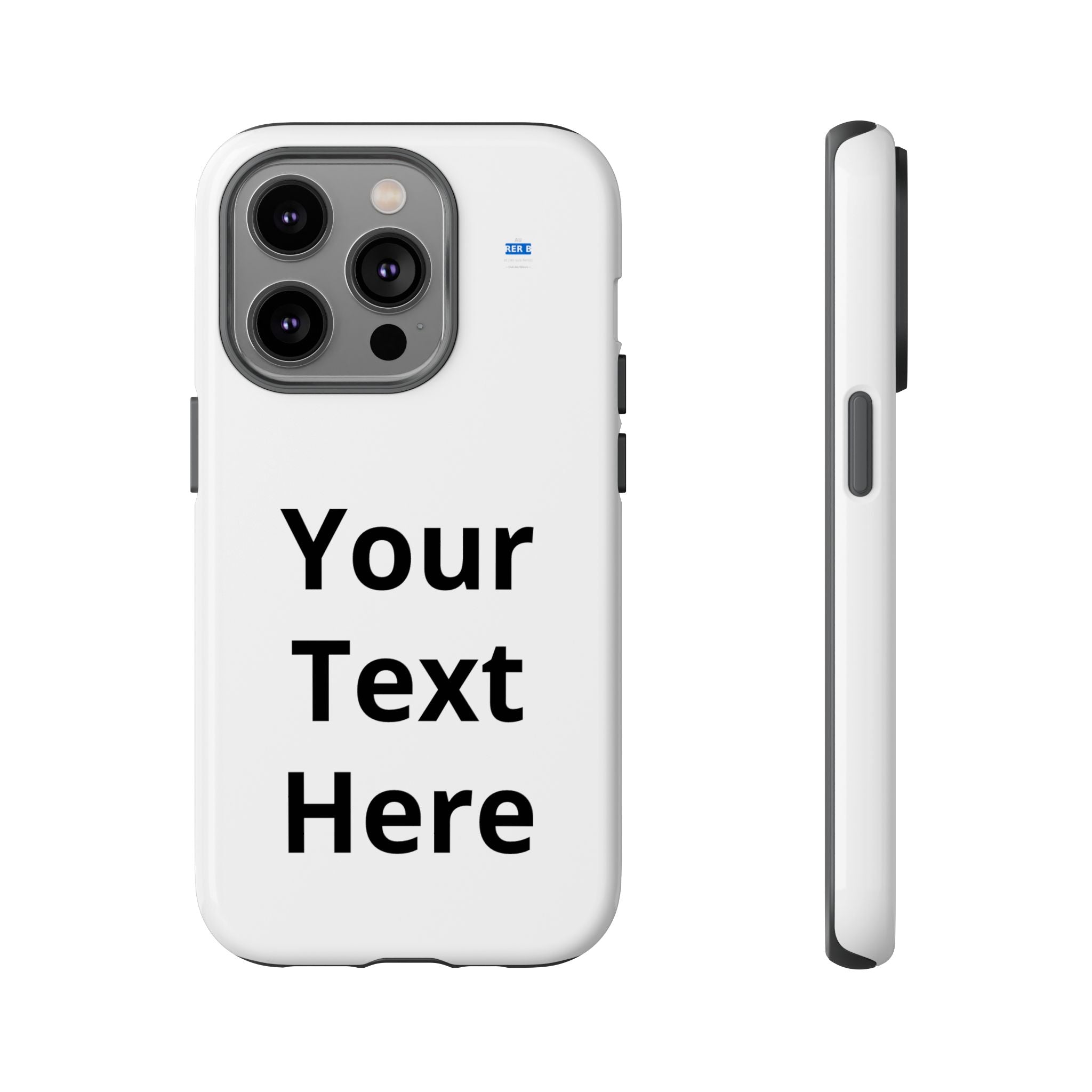Personalized Tough Phone Case — Custom Text Protective iPhone Case
