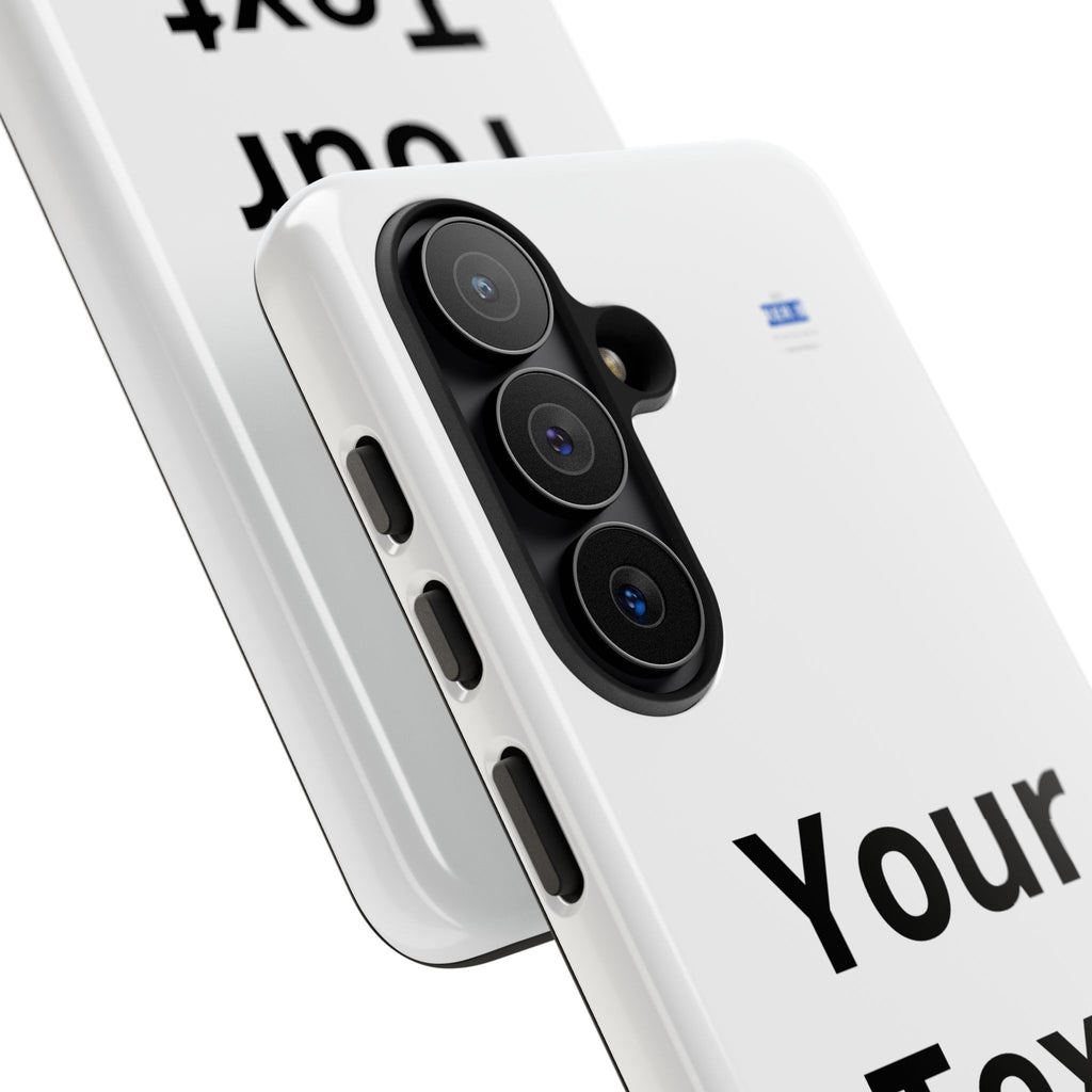 Personalized Tough Phone Case — Custom Text Protective iPhone Case