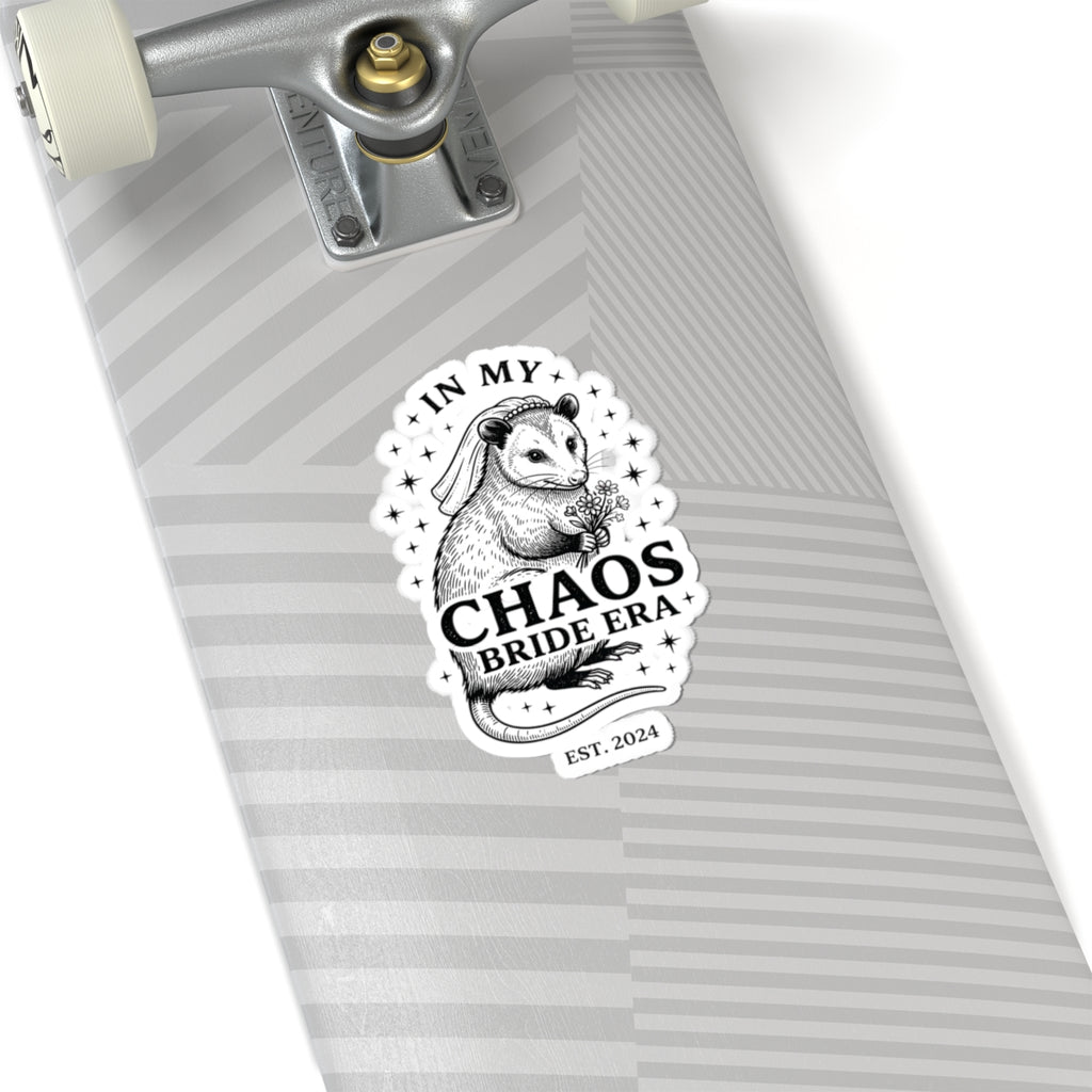 In My Chaos Bride Era Sticker | Engaged Bride Slogan, Vintage Script