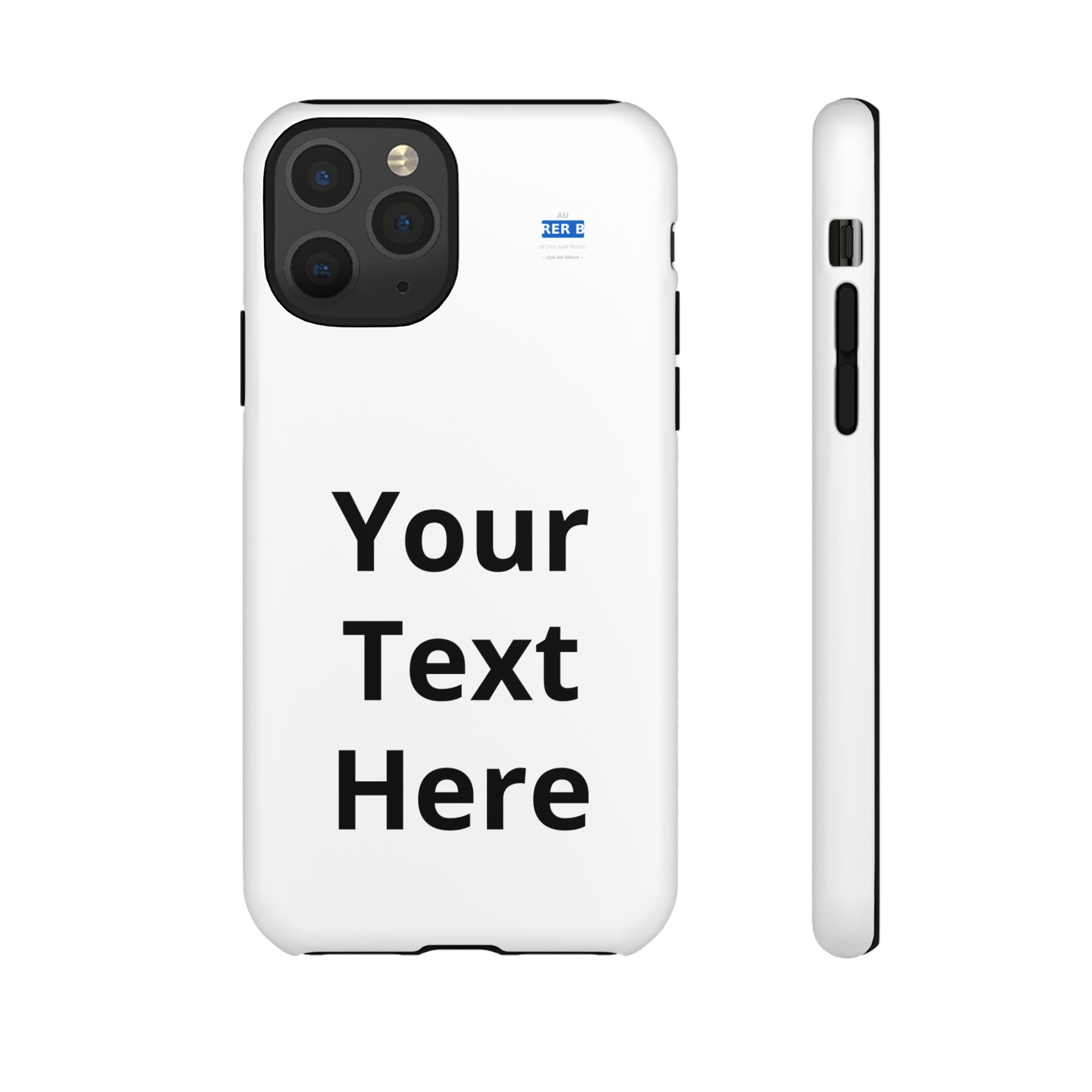 Personalized Tough Phone Case — Custom Text Protective iPhone Case