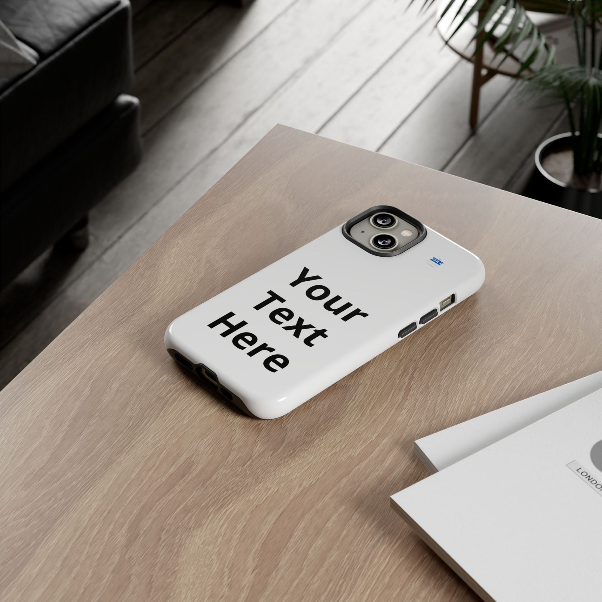 Personalized Tough Phone Case — Custom Text Protective iPhone Case