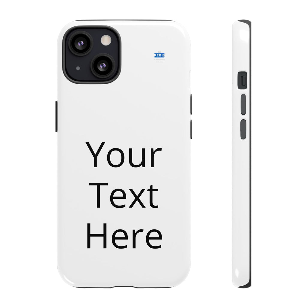 Personalized Tough Phone Case — Custom Text Protective iPhone Case