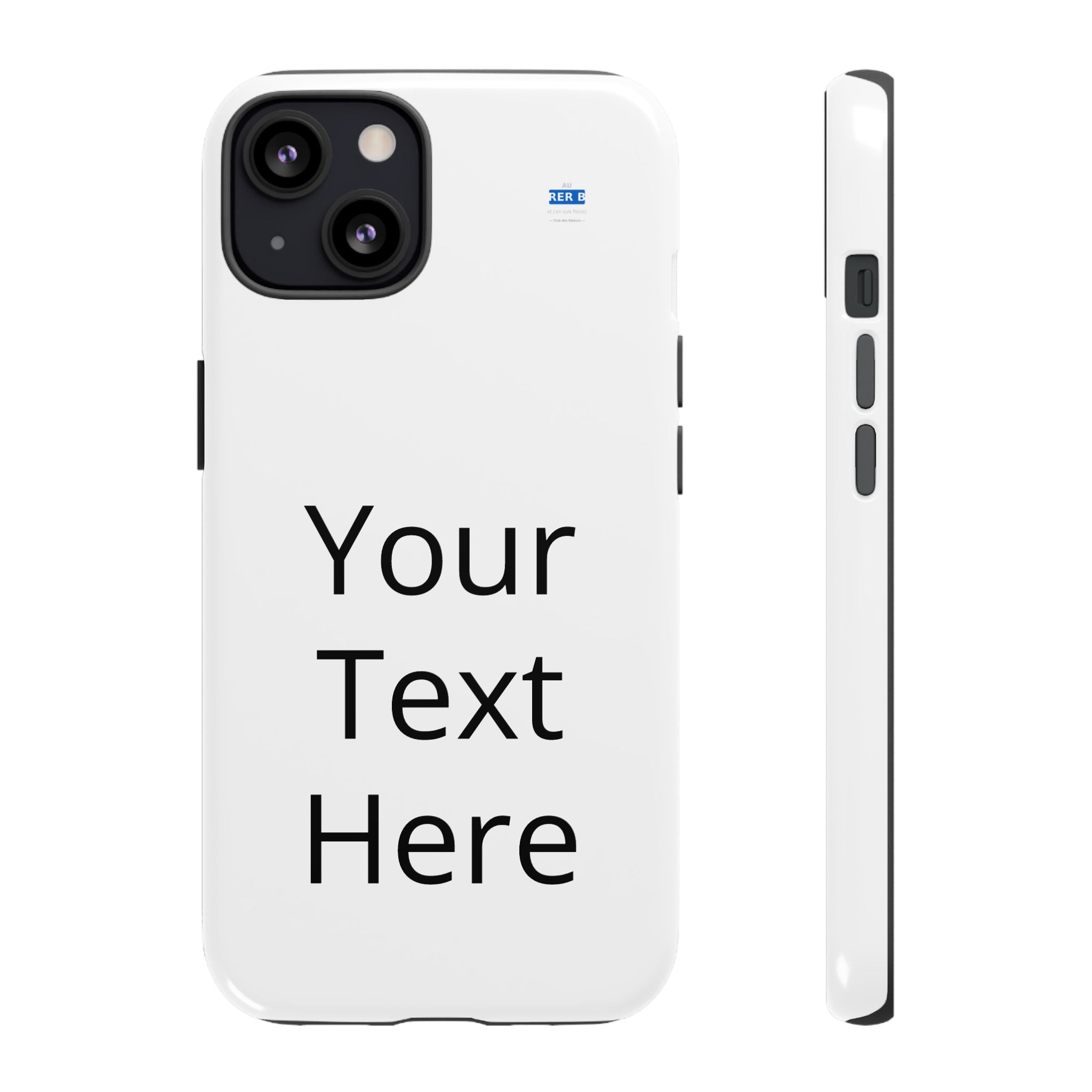 Personalized Tough Phone Case — Custom Text Protective iPhone Case