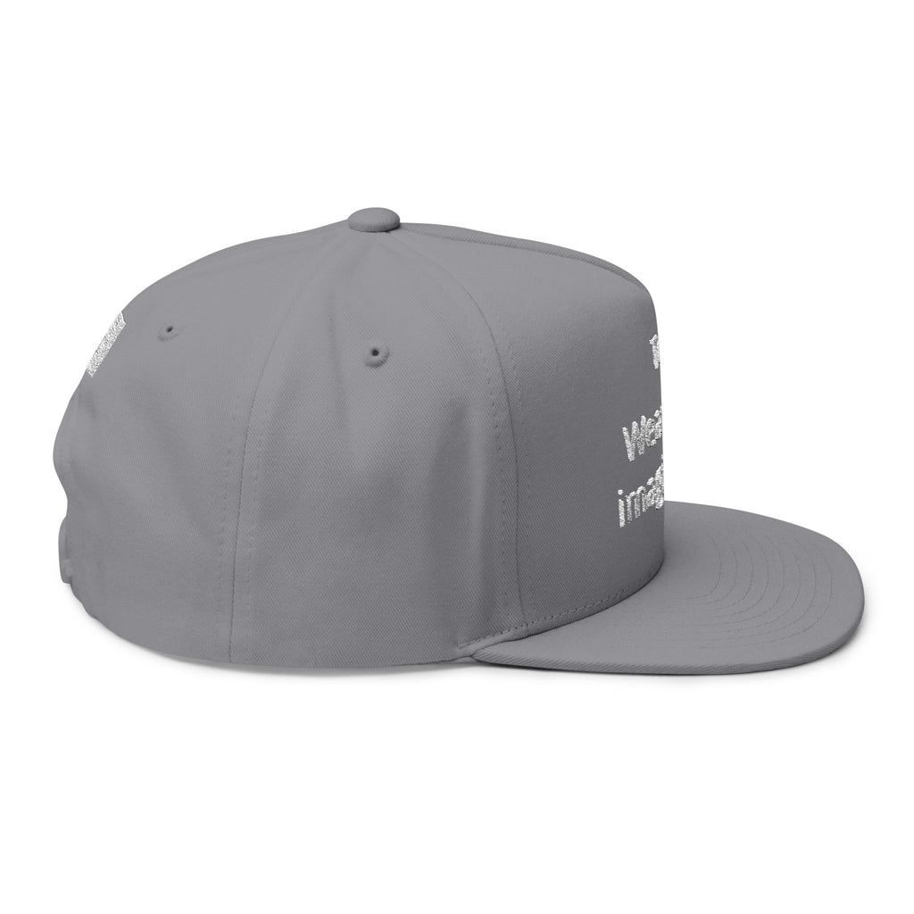 Custom Embroidered Flat Bill Cap — Personalized Text Snapback