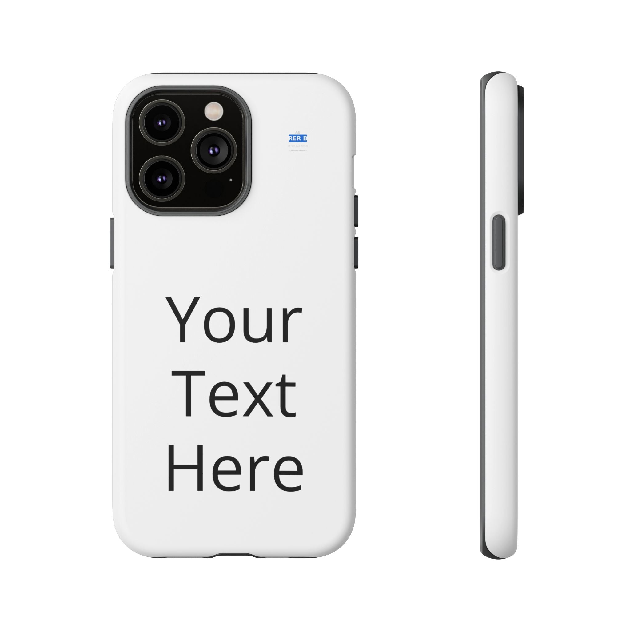 Personalized Tough Phone Case — Custom Text Protective iPhone Case